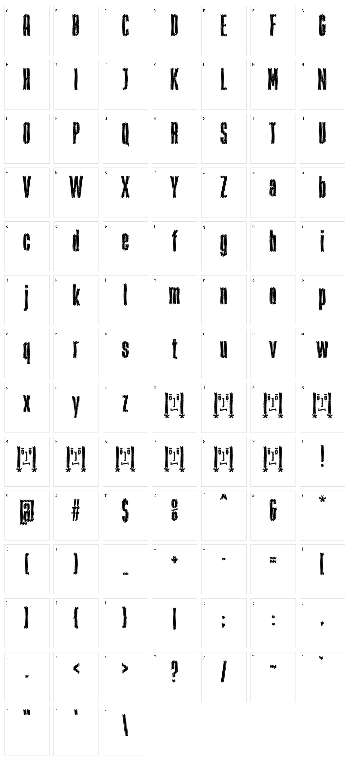 Rabiosa Character Set