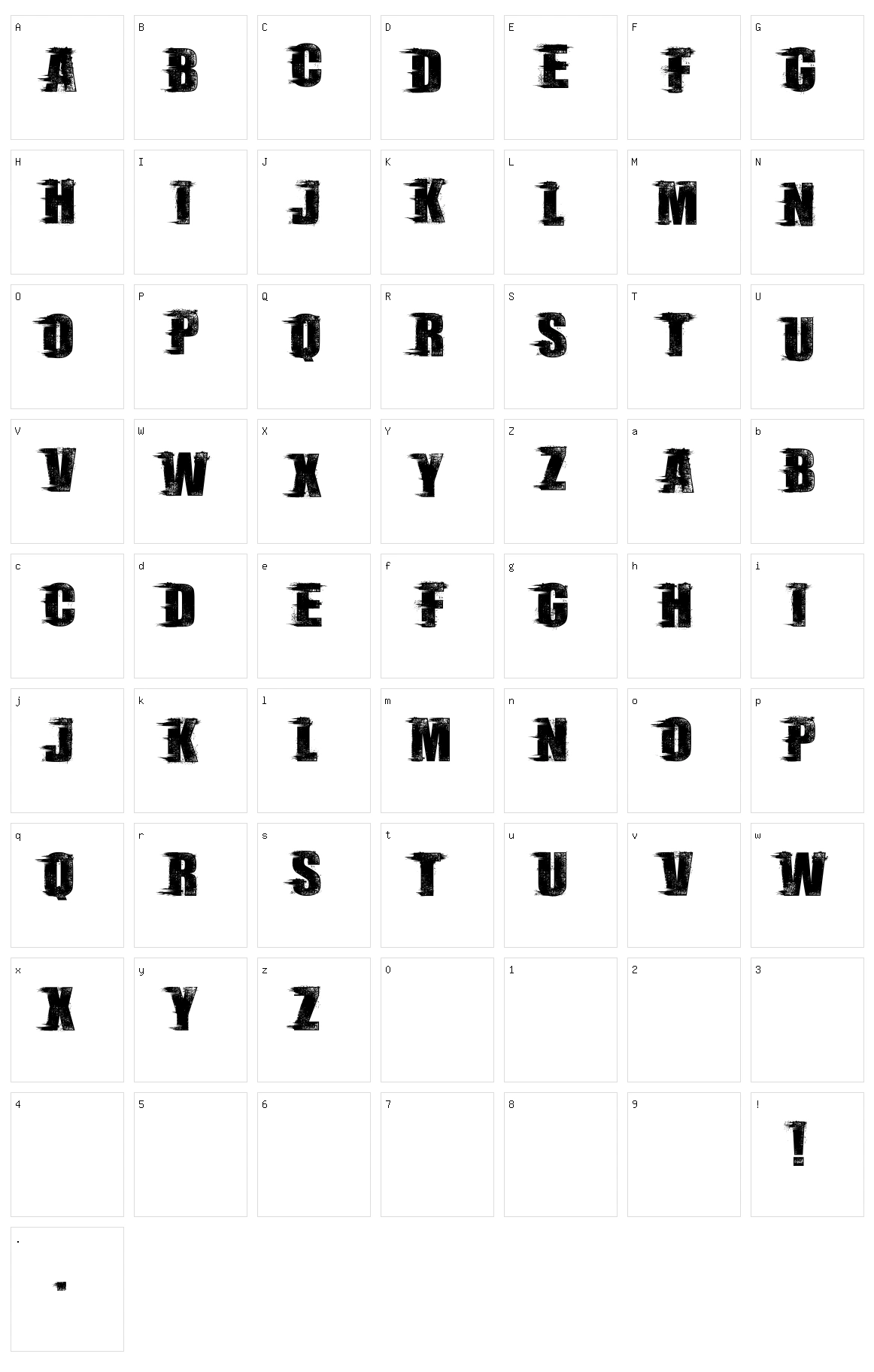 Rebel Scene Character Set