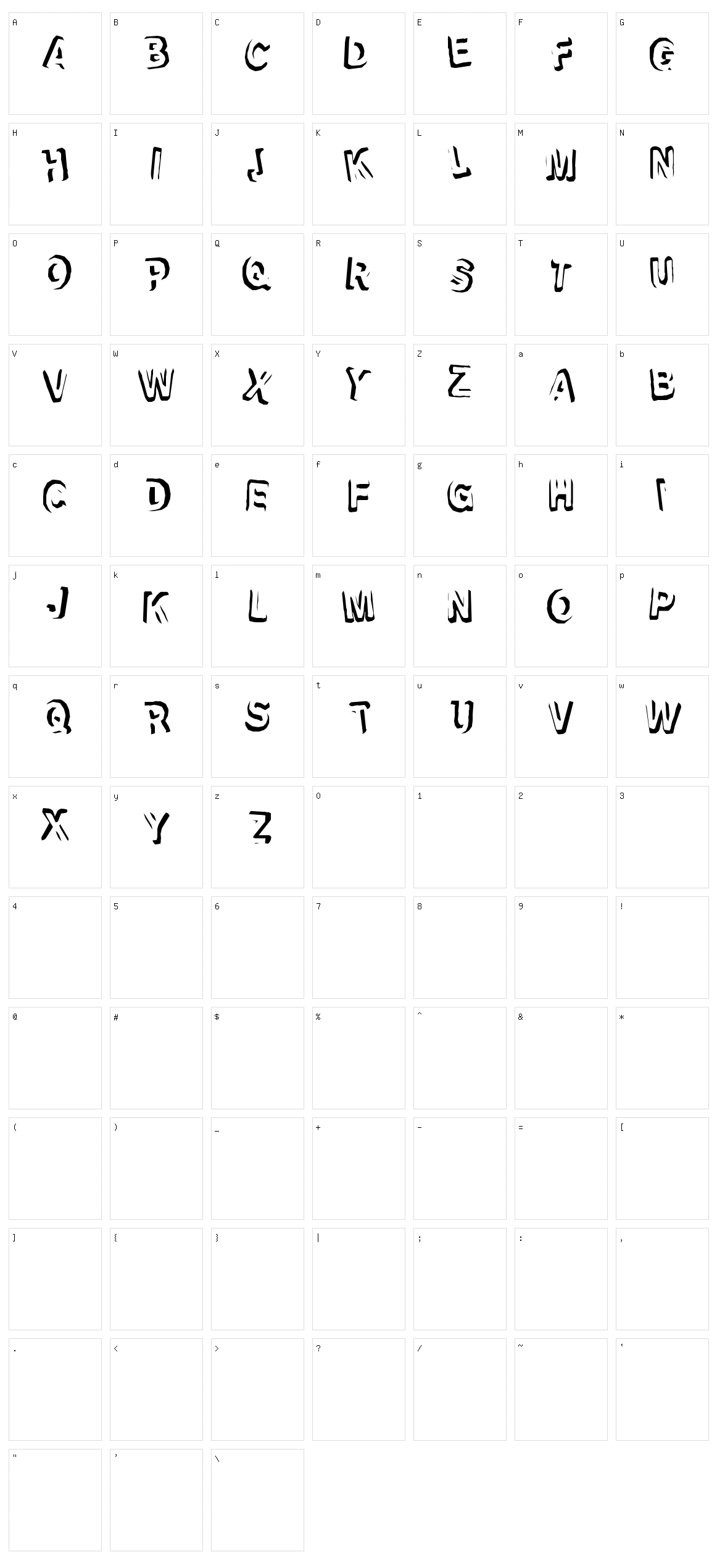 Refrigeration Character Set