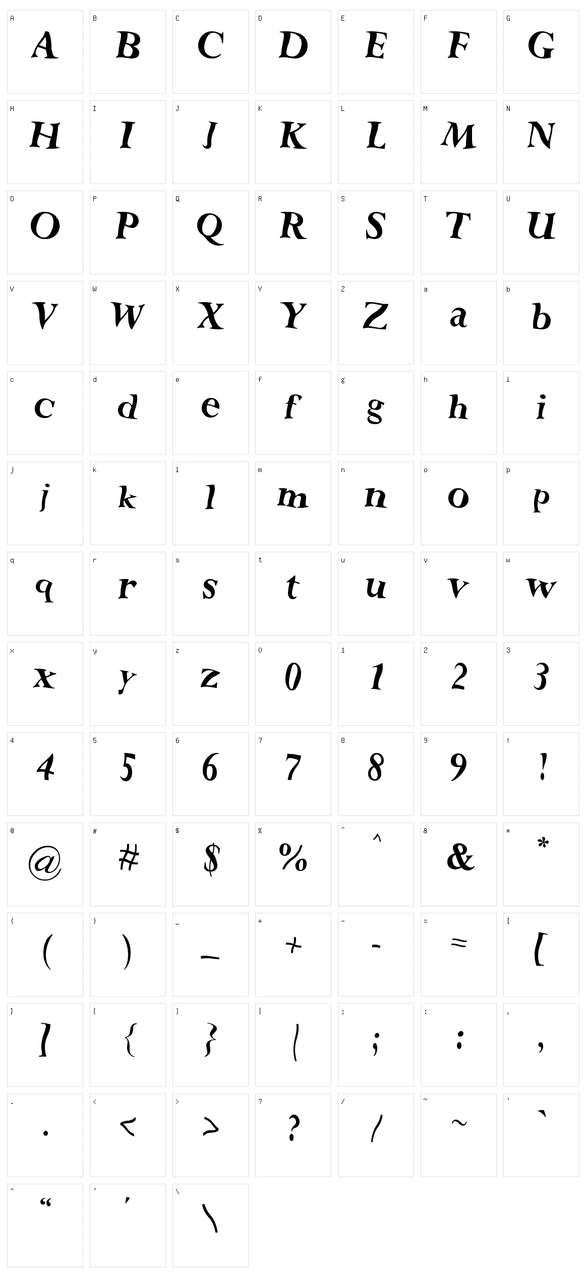 Rochester Twee Character Set