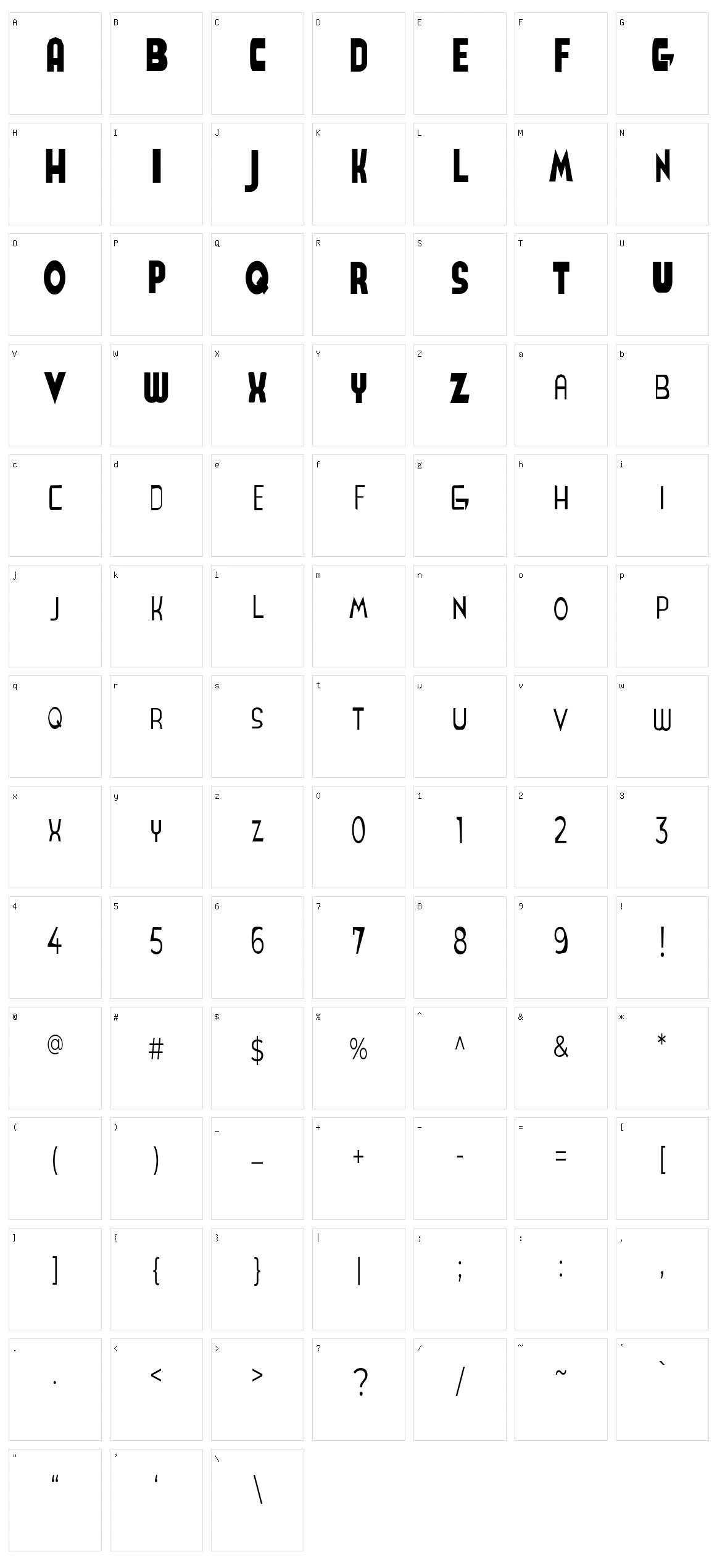 Schoenmaker Character Set