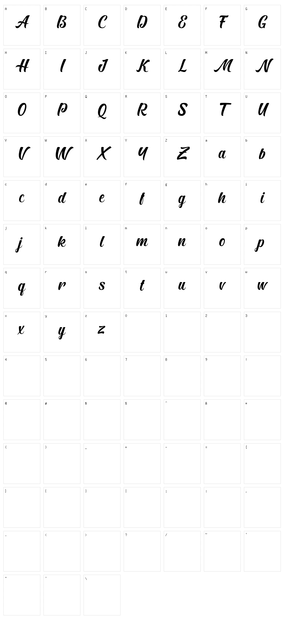 The Brands Character Set