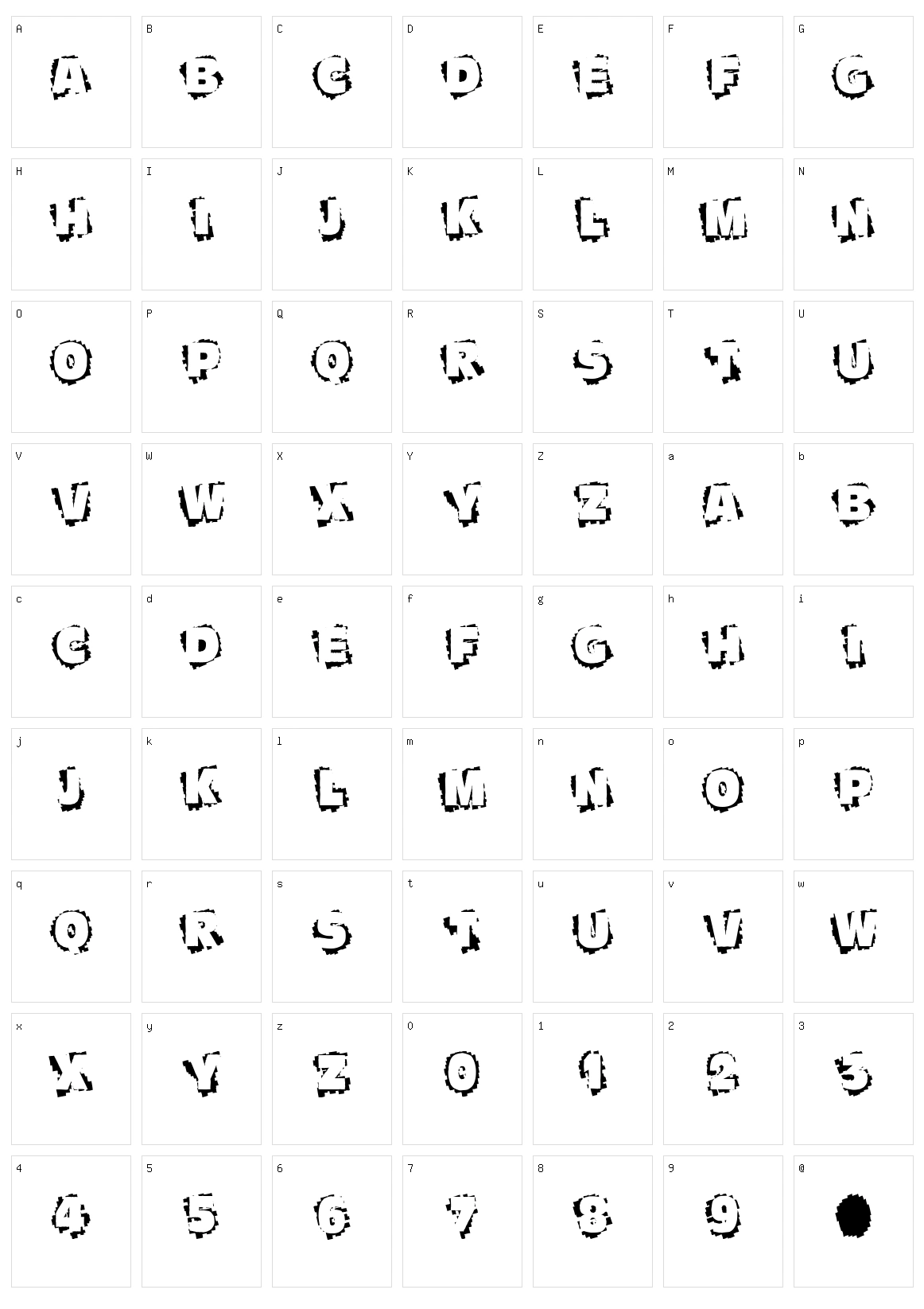 Scratch To Reveal Character Set