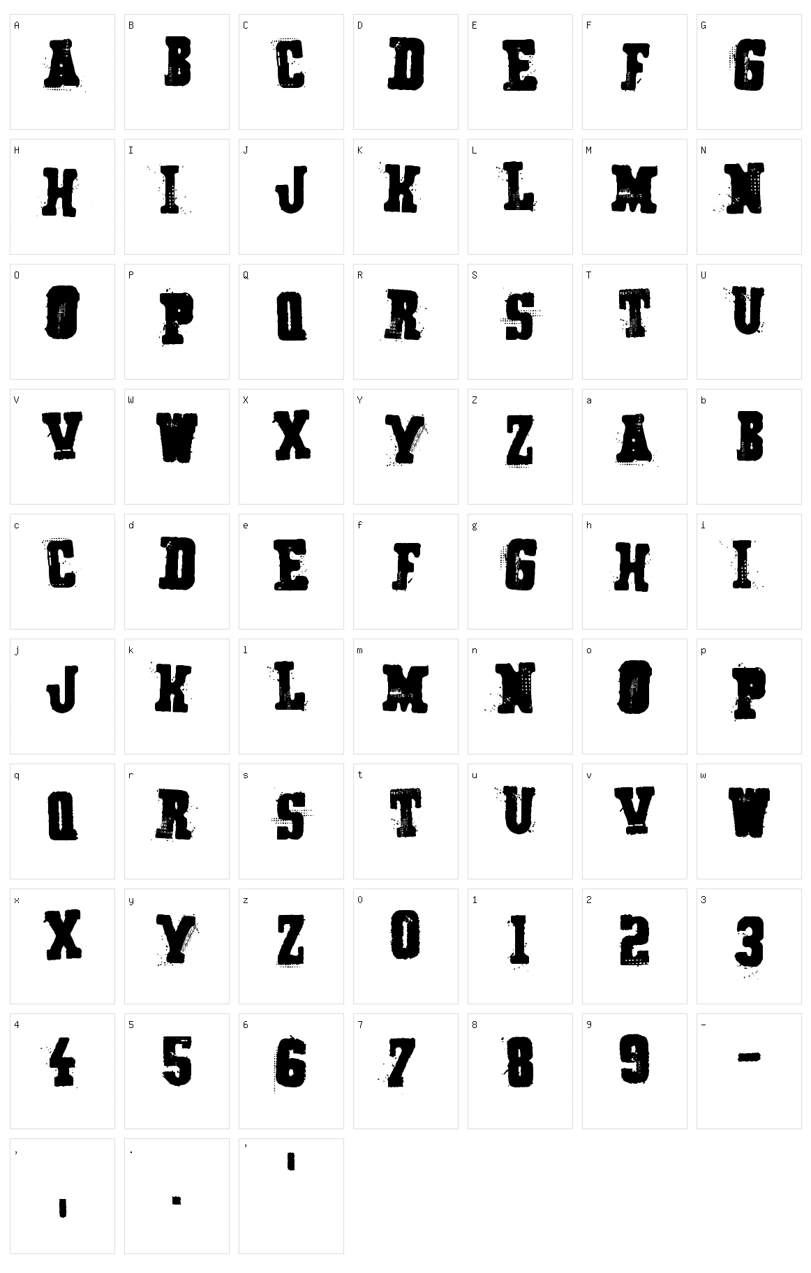 Secret Agency Character Set