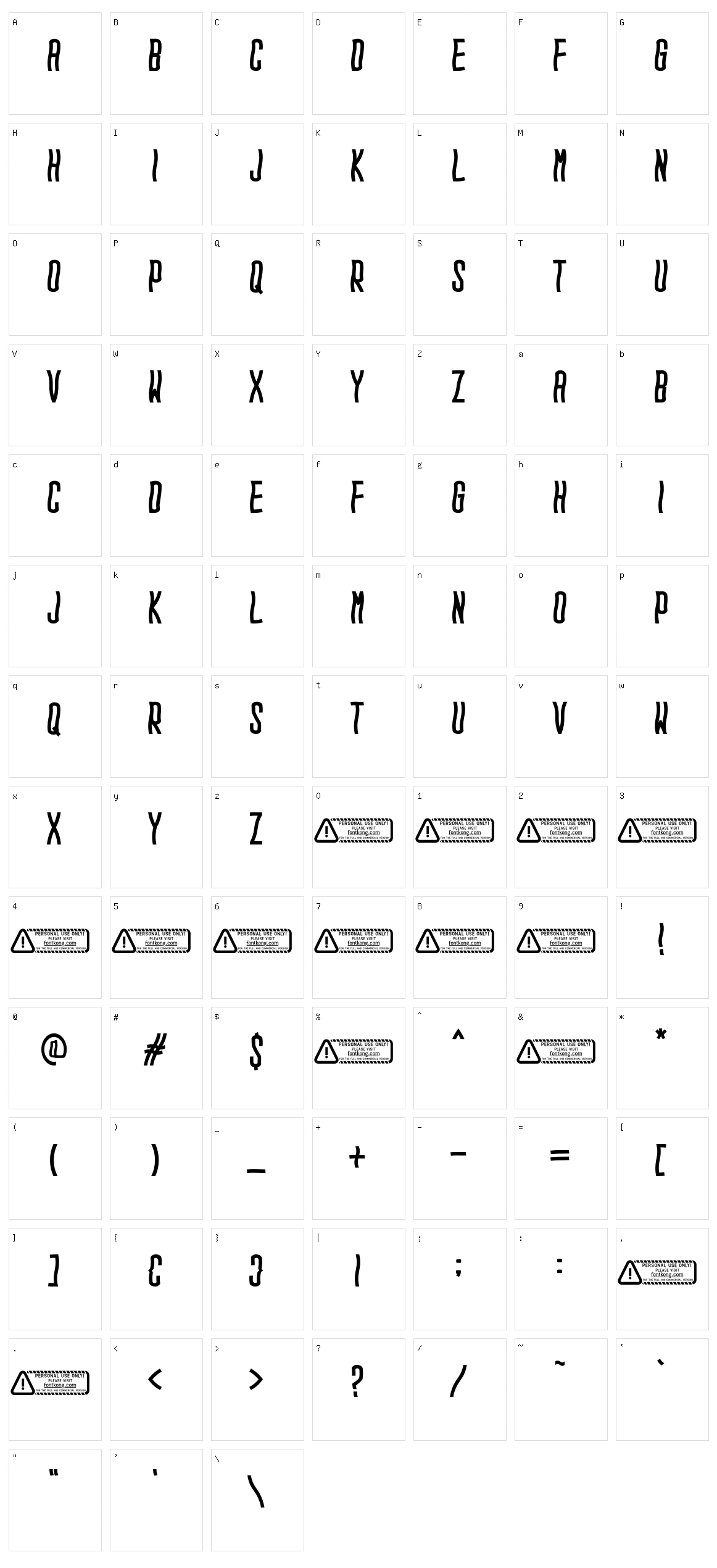 Seghoro Character Set