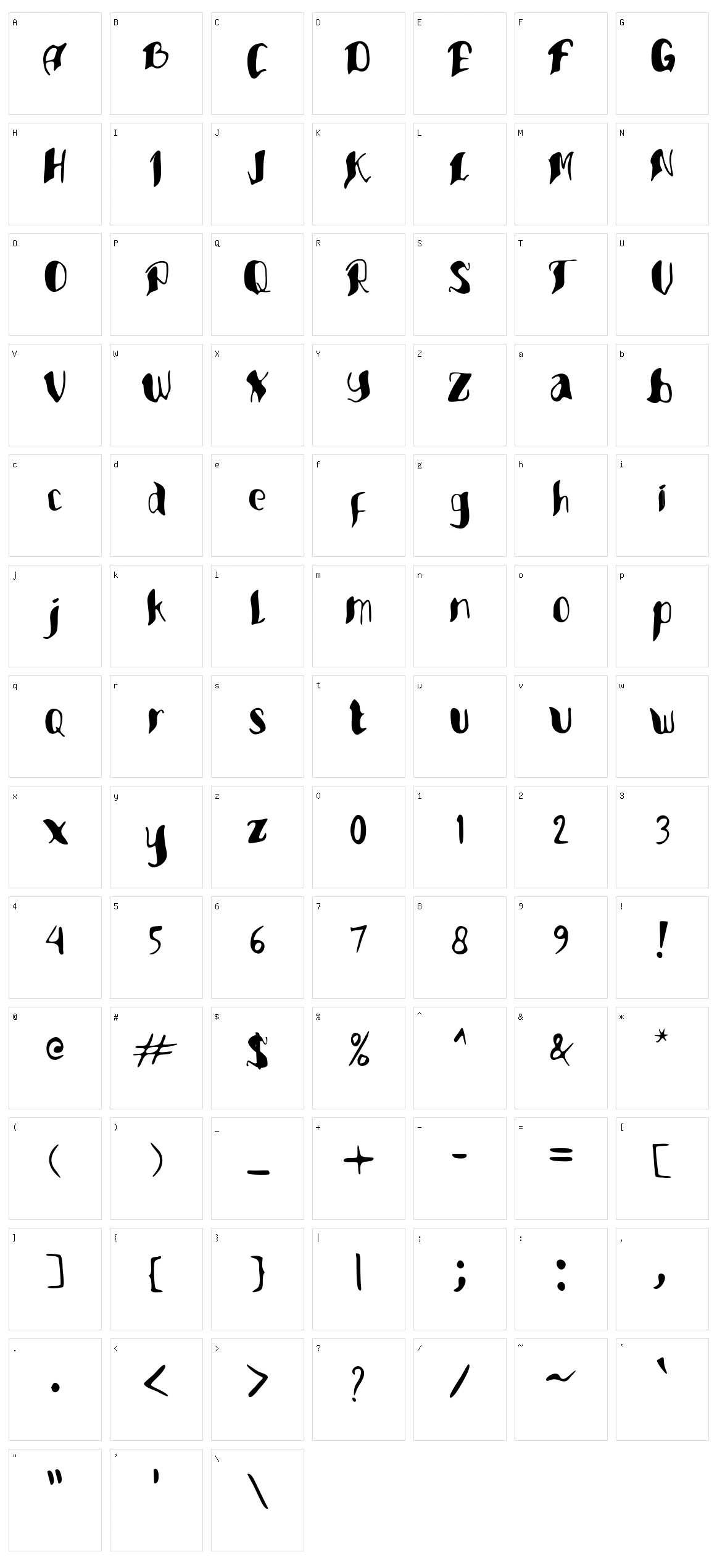 Sellower Character Set