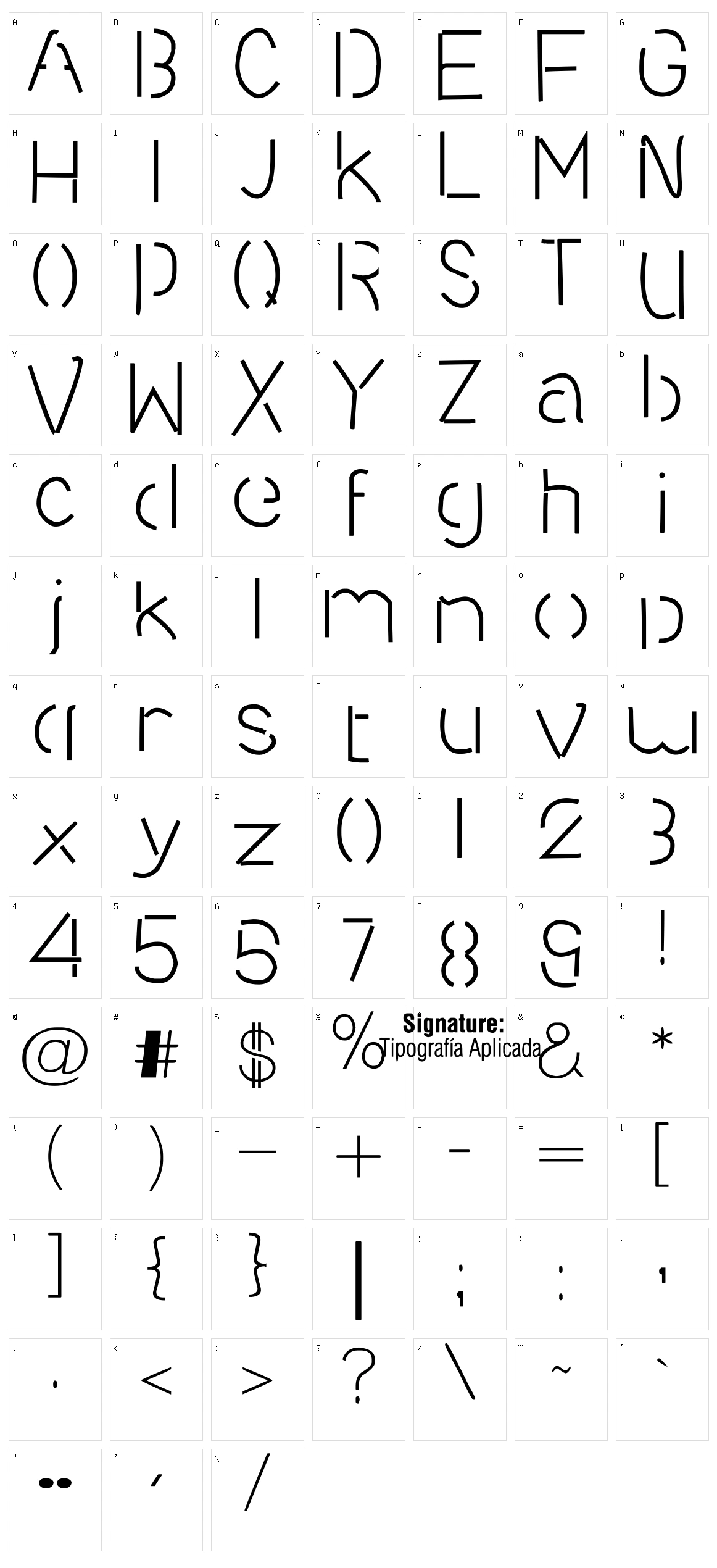 Sequence Light Character Set