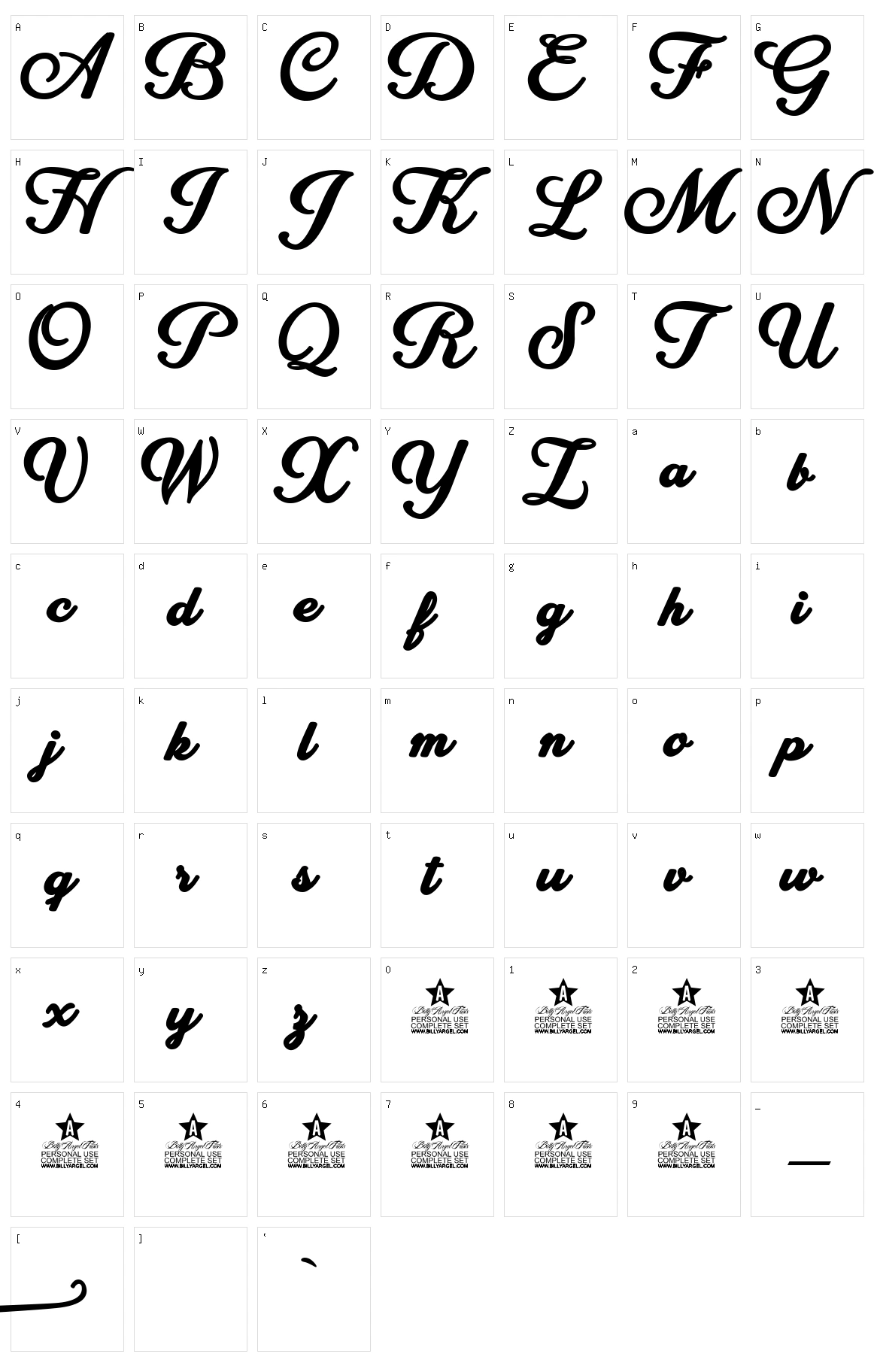 Cinderela Character Set