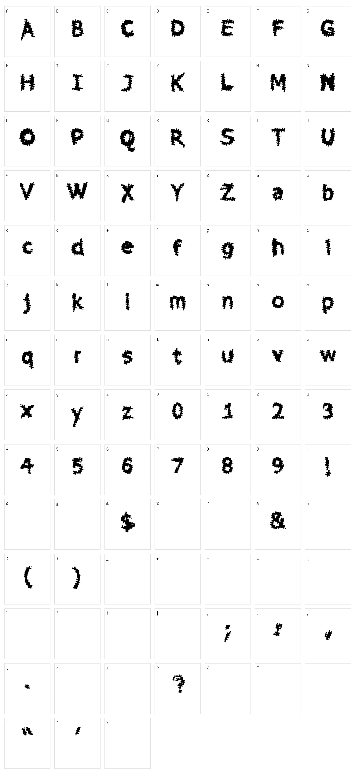 Sewer Sys Character Set
