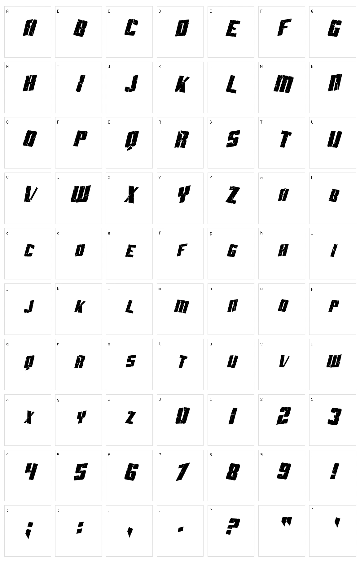 SF Aftershock Debris Character Set