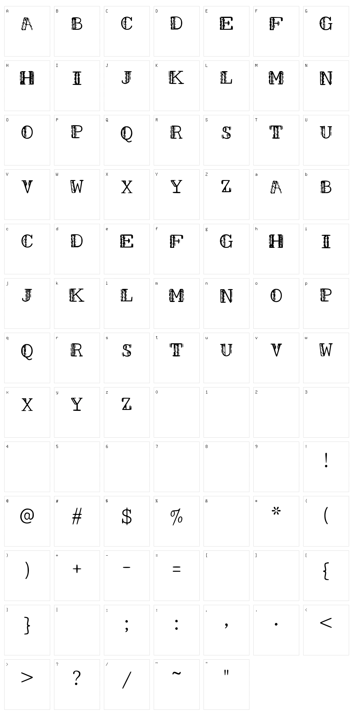 Smudges WZ Character Set