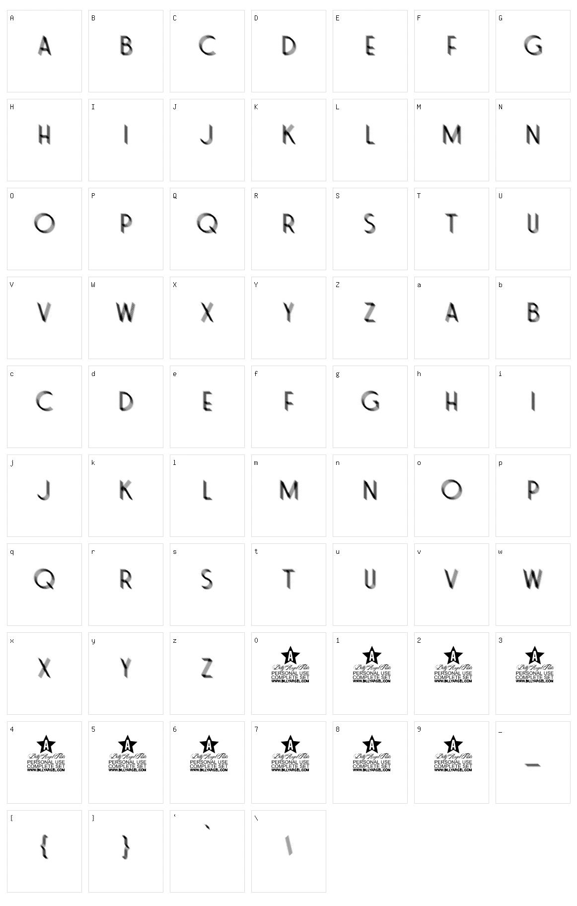 Snorter Character Set