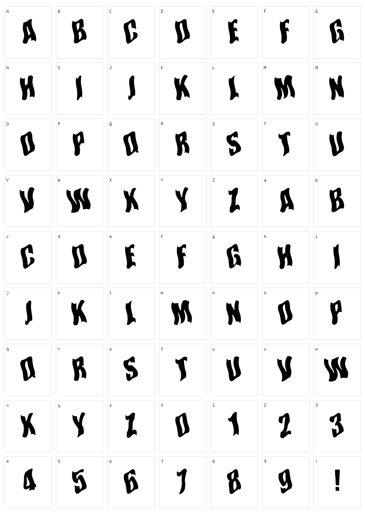 Somewhere In Space Character Set