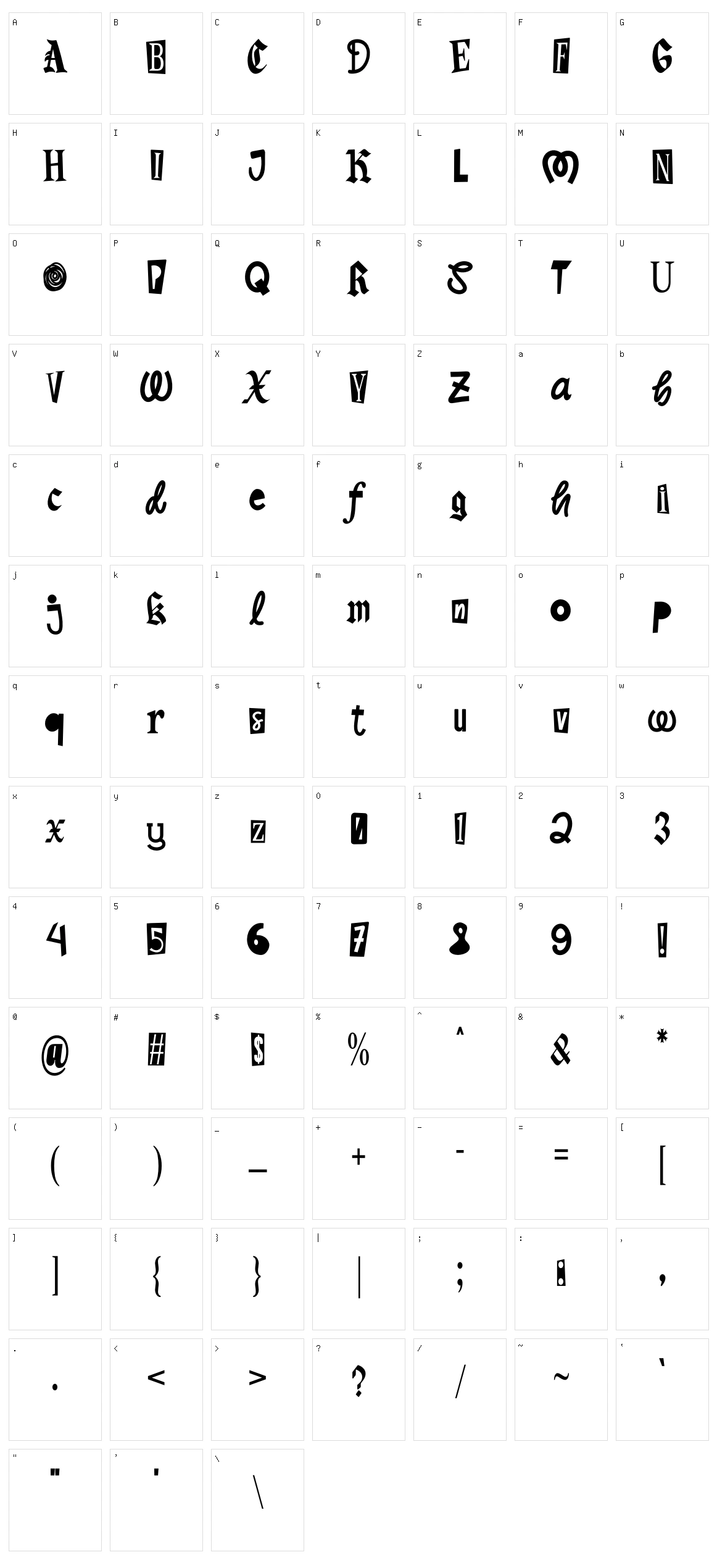 Sound Distortion Character Set