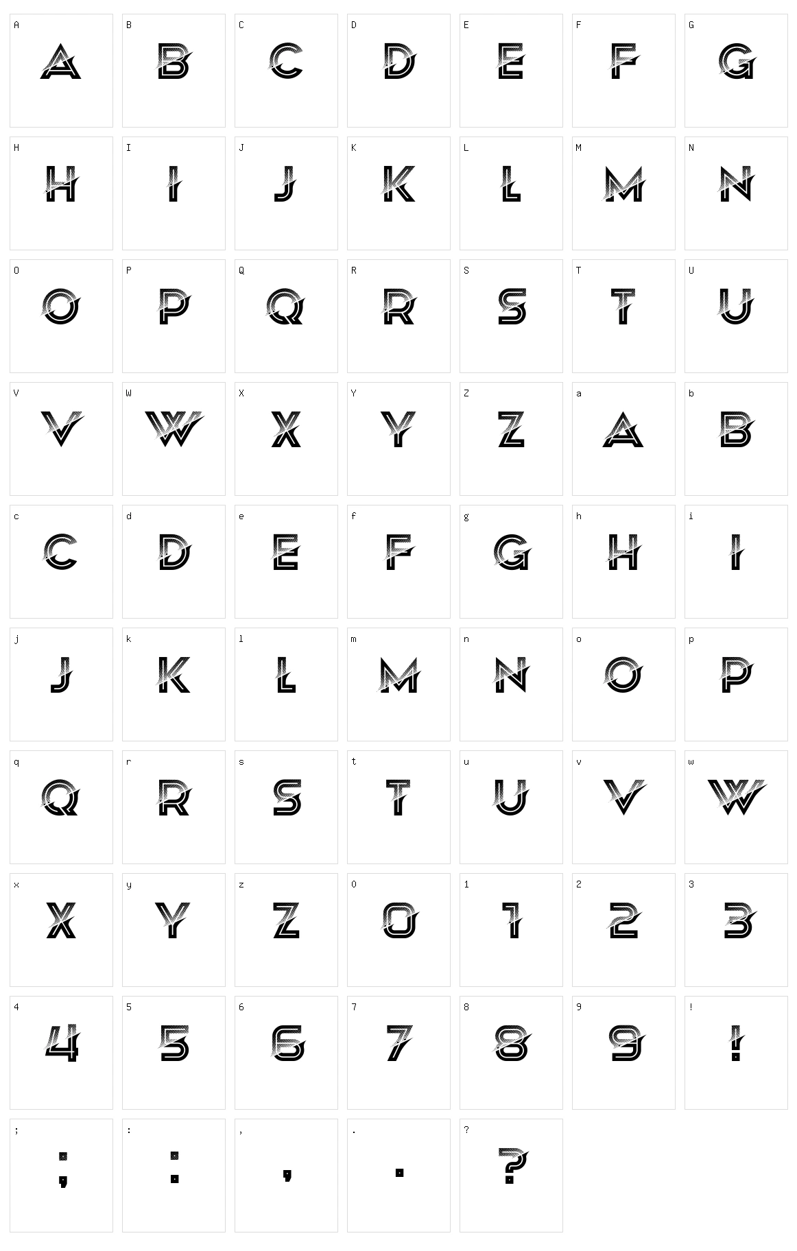 Sparkle Character Set