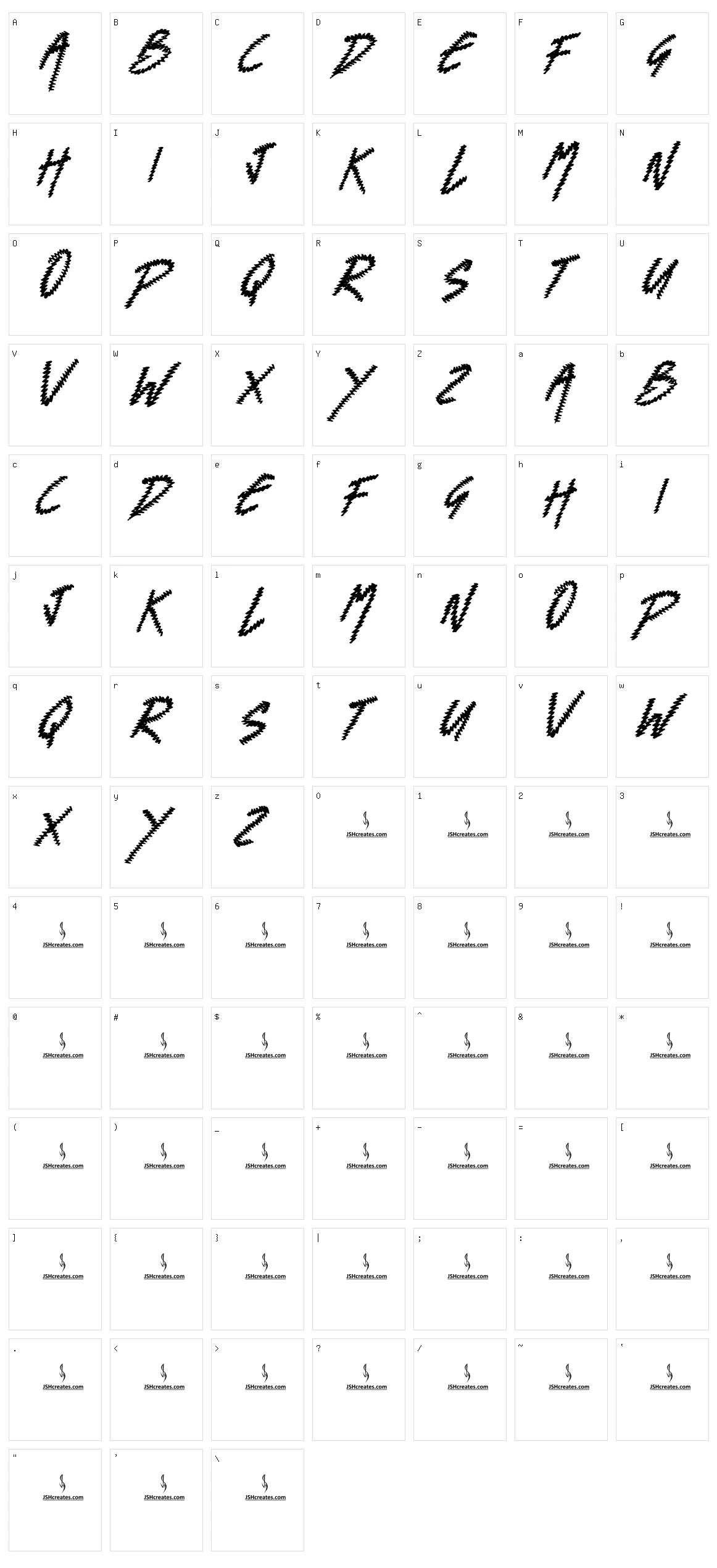 Spiral Bound Character Set