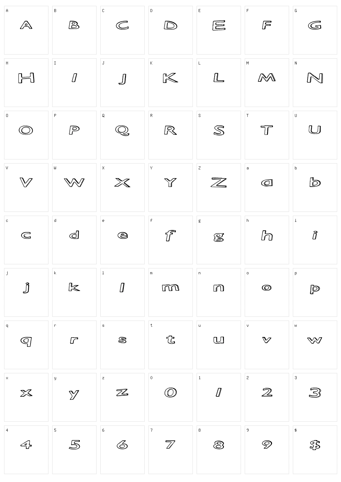 Static Heights Character Set