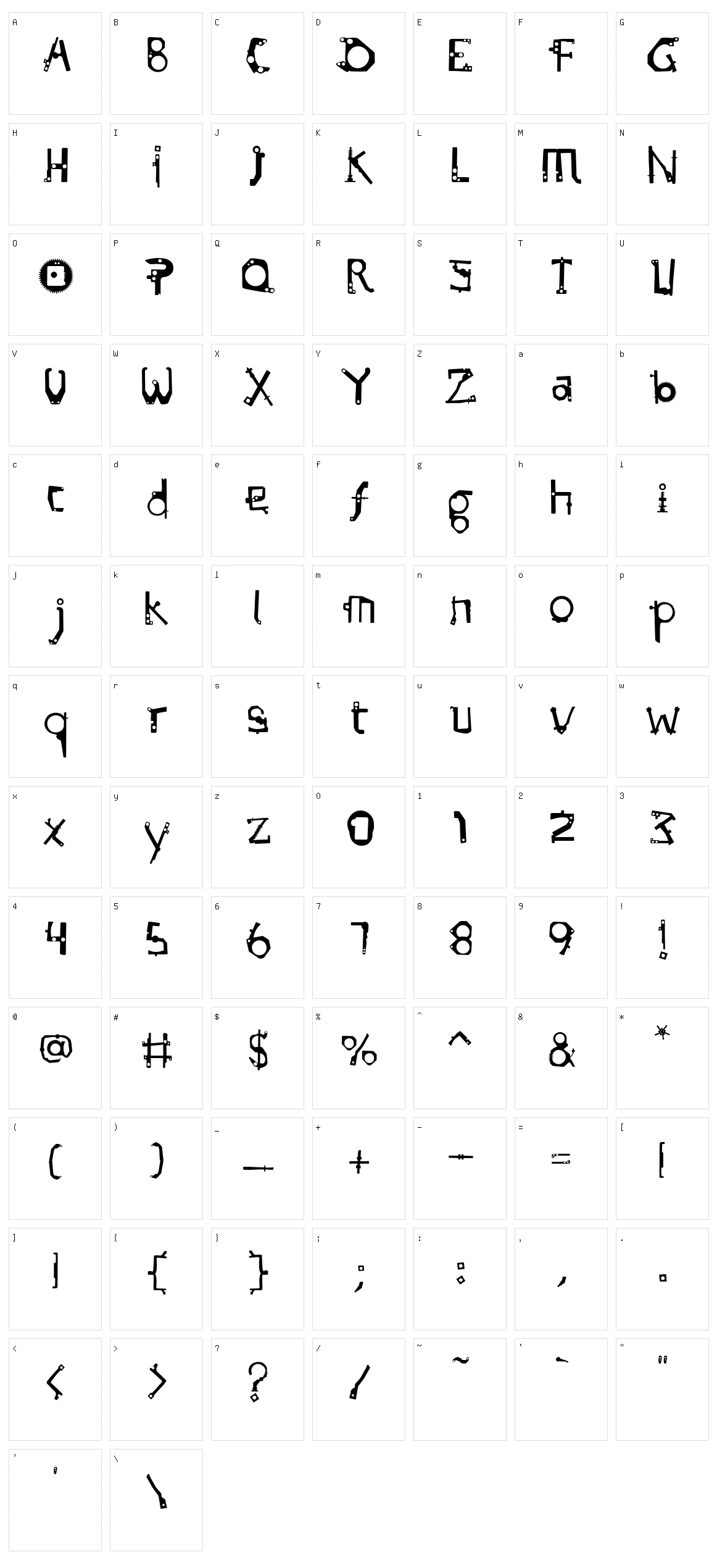 Subamera Character Set