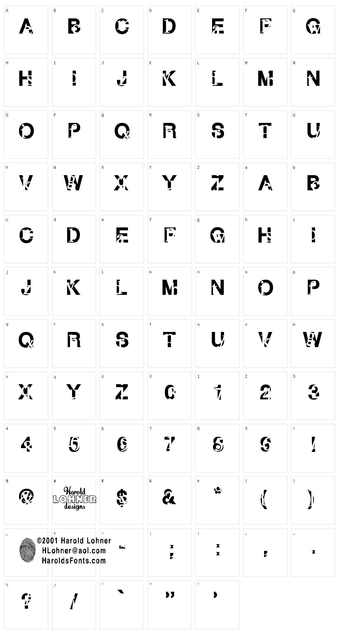 Subtext Character Set