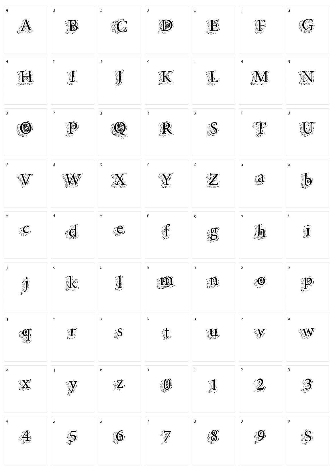 Swift Chops Character Set