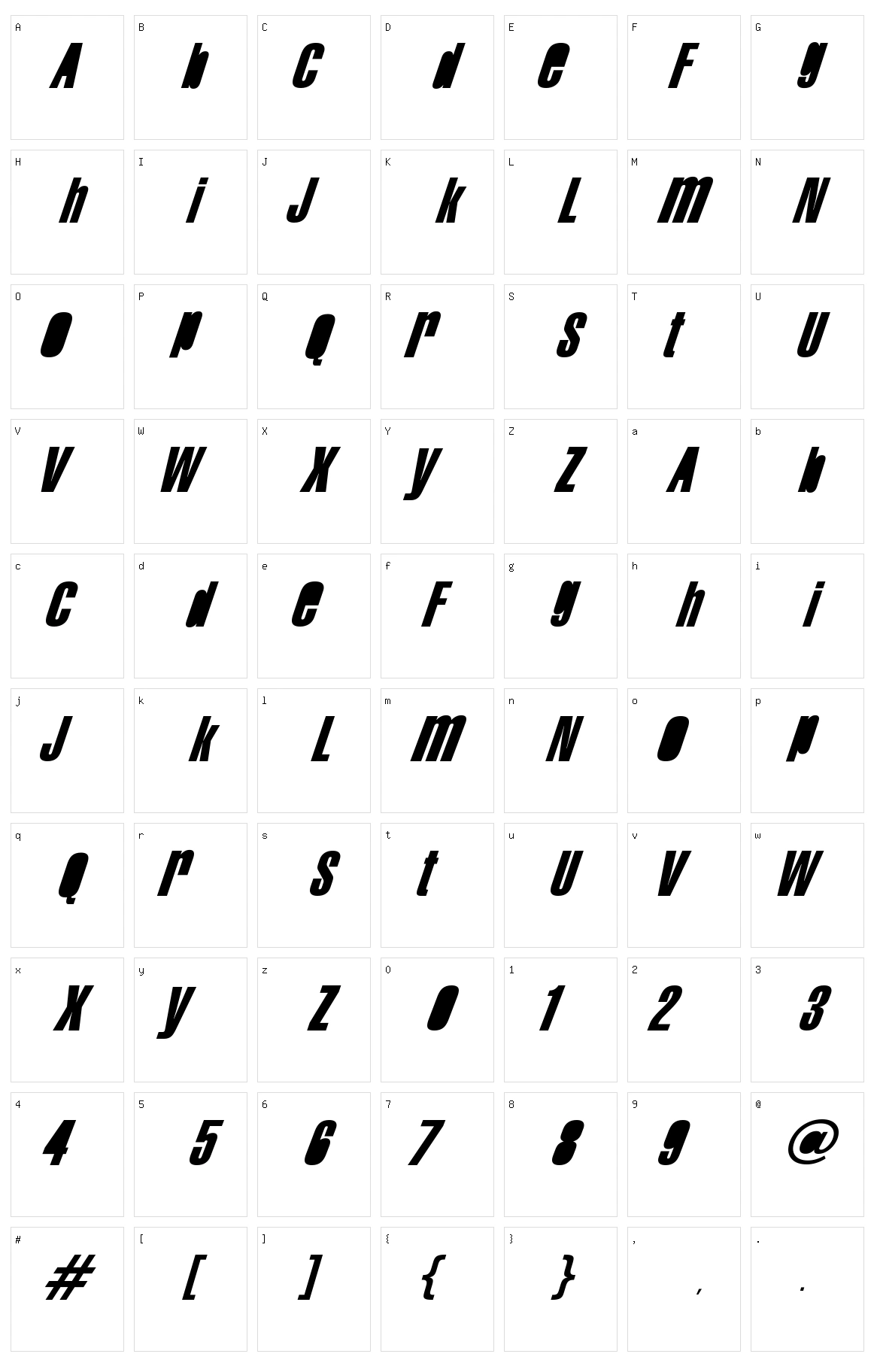 Swis AntiNormal Character Set