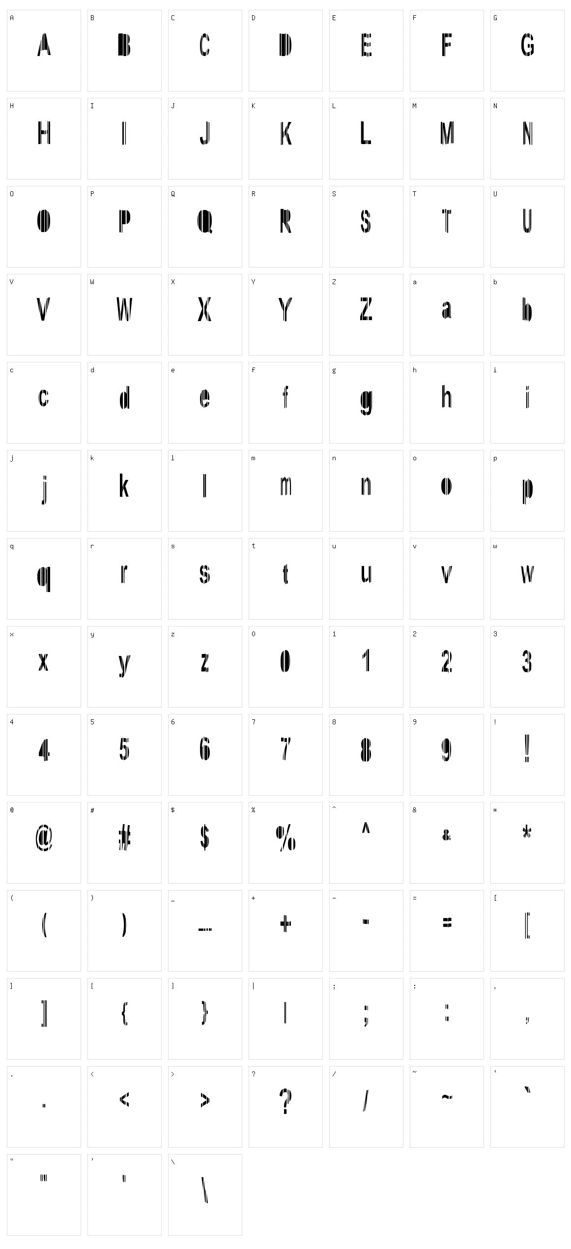 System Character Set