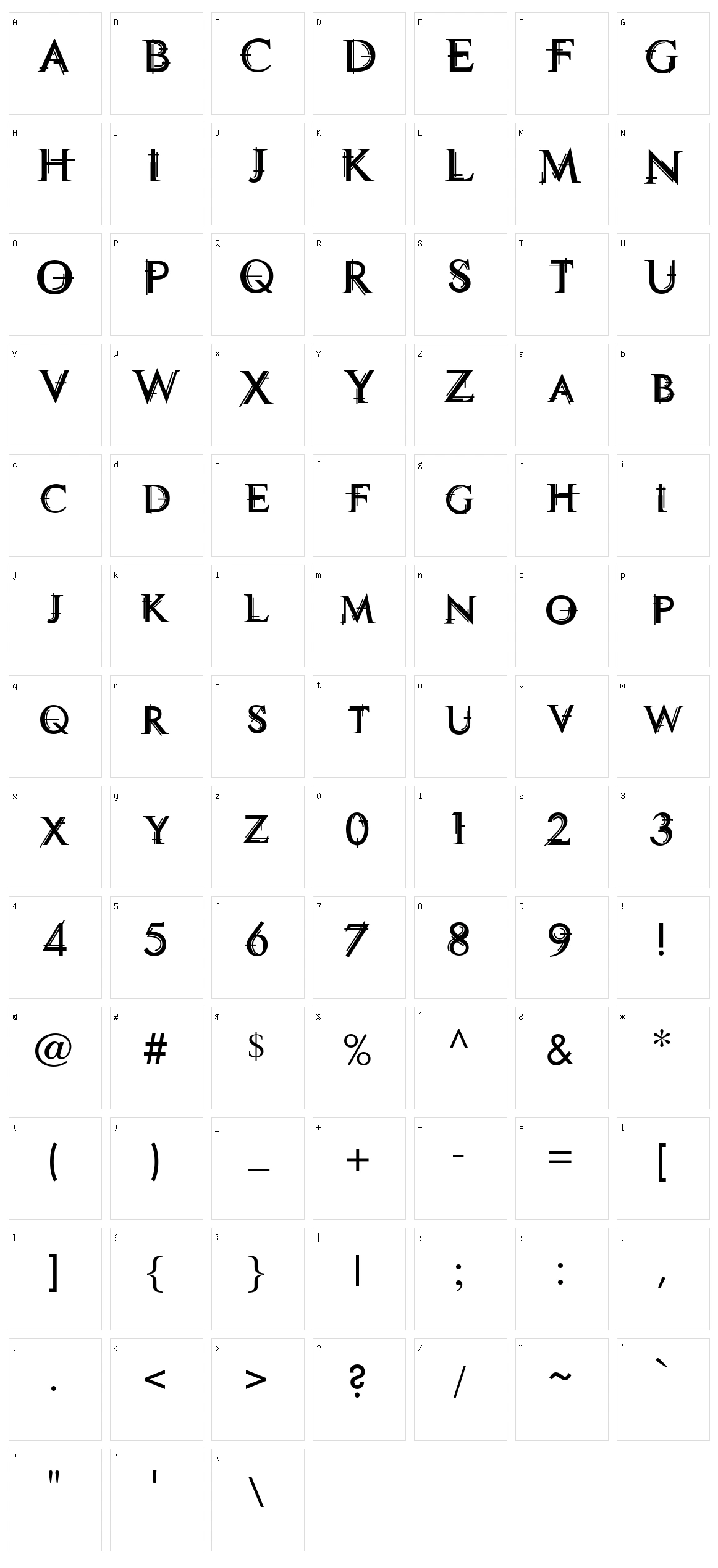 Technovia Caps Character Set
