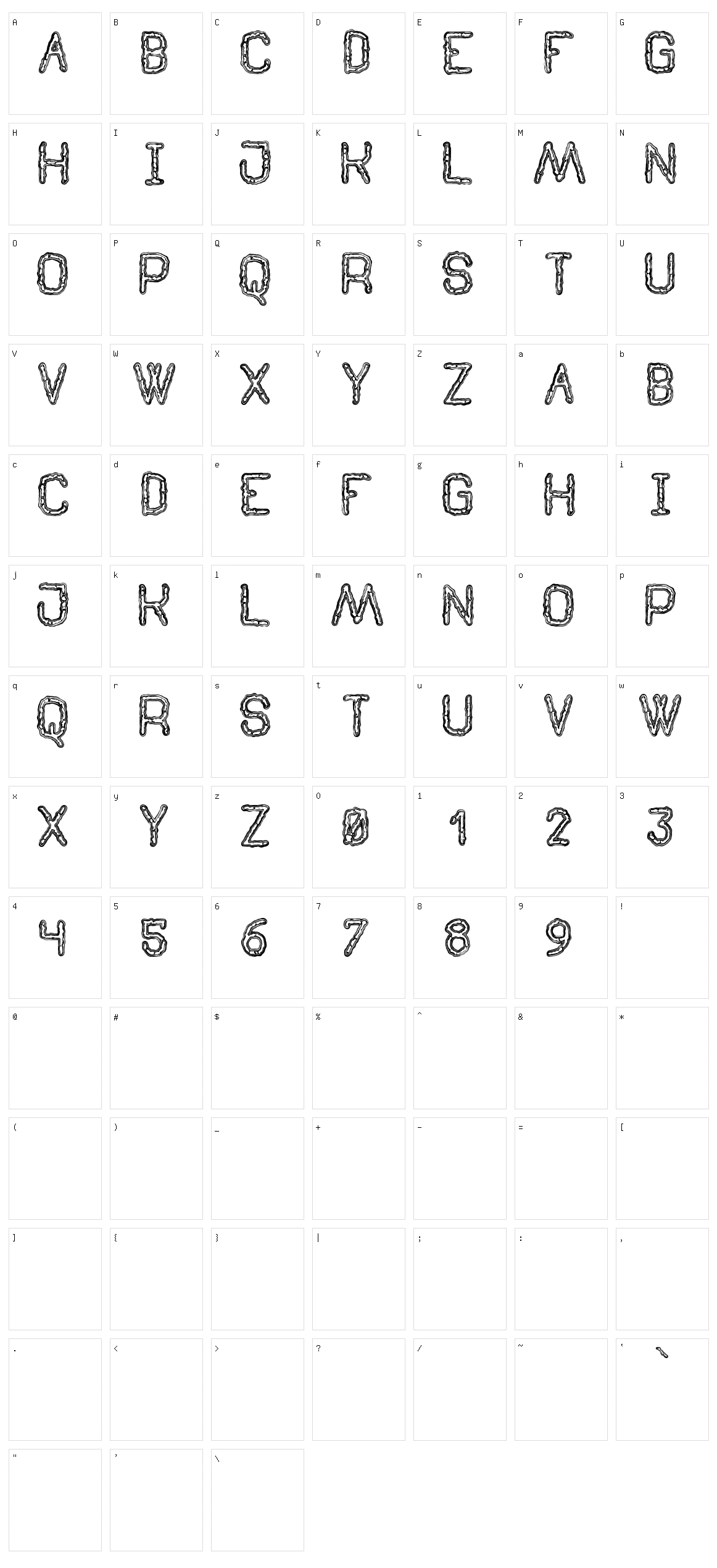 Tenebrous St Character Set