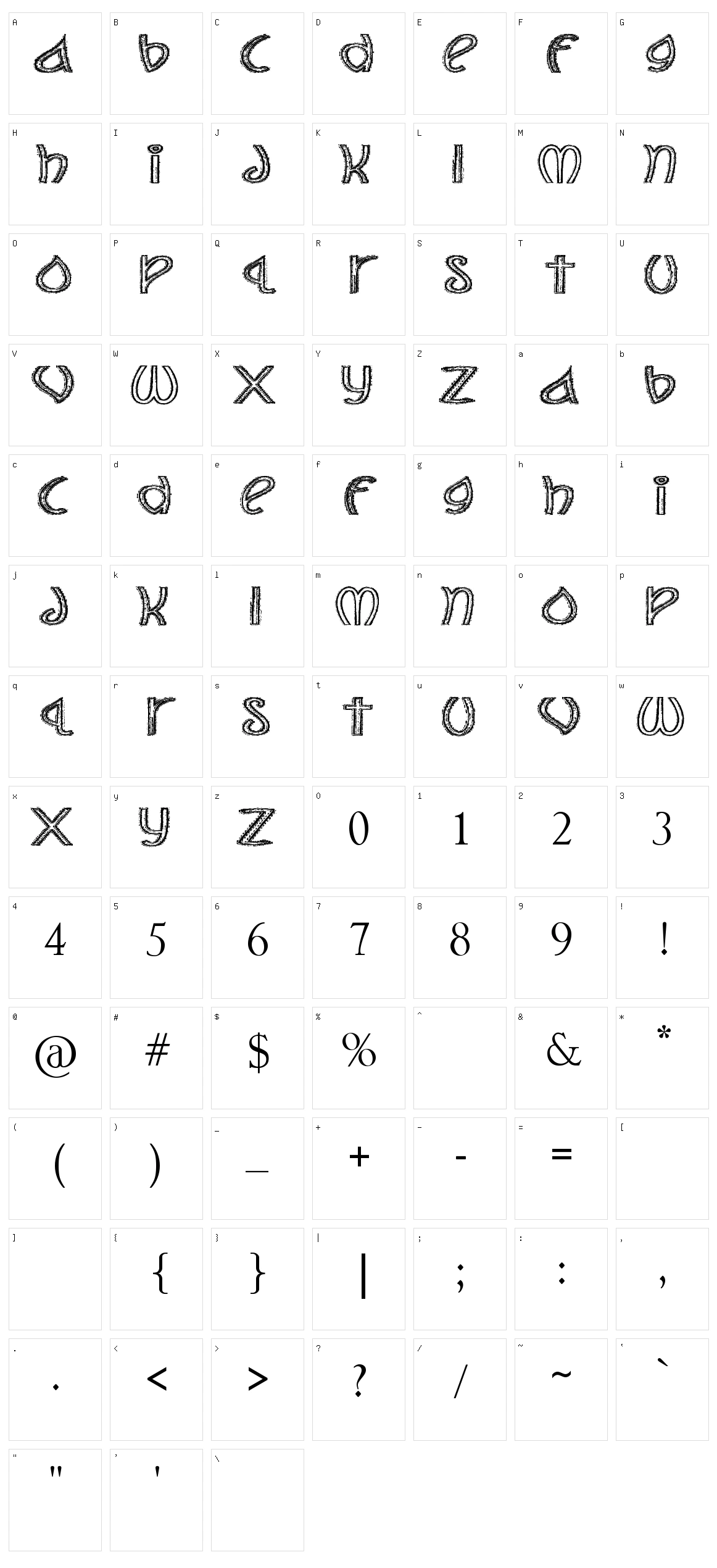 The Jolly Rancher Character Set