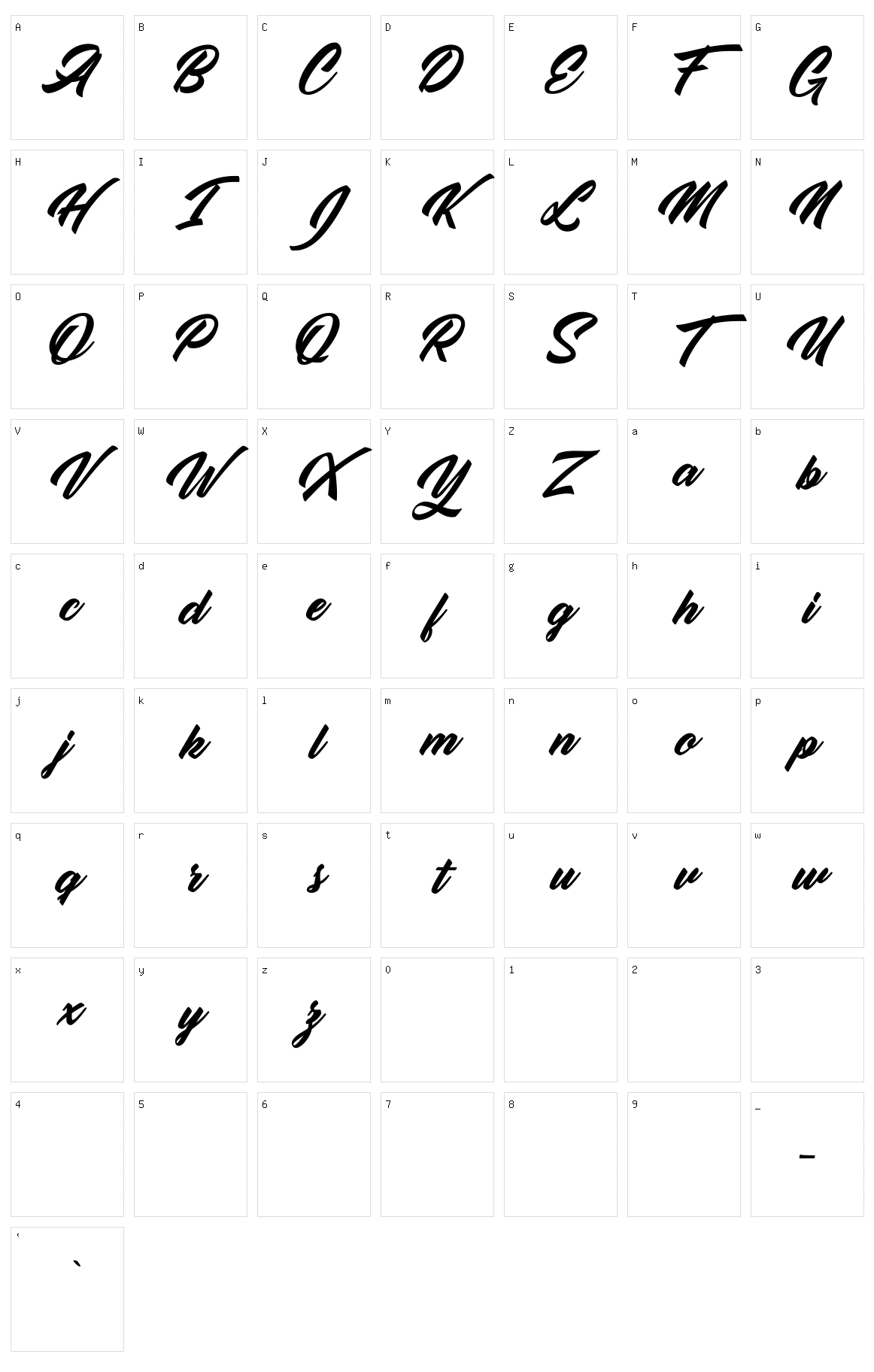 Stanley Character Set