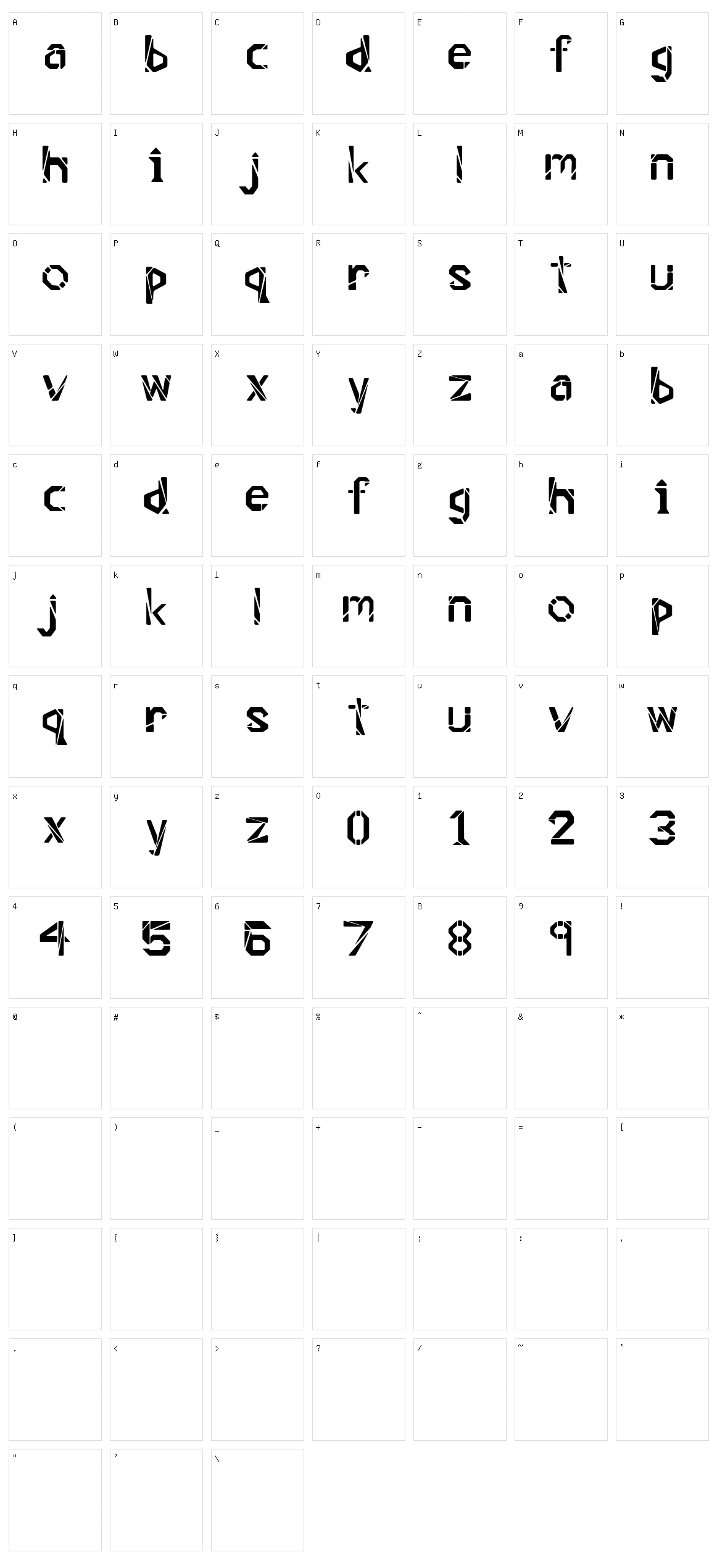 Timeless Blocks Character Set