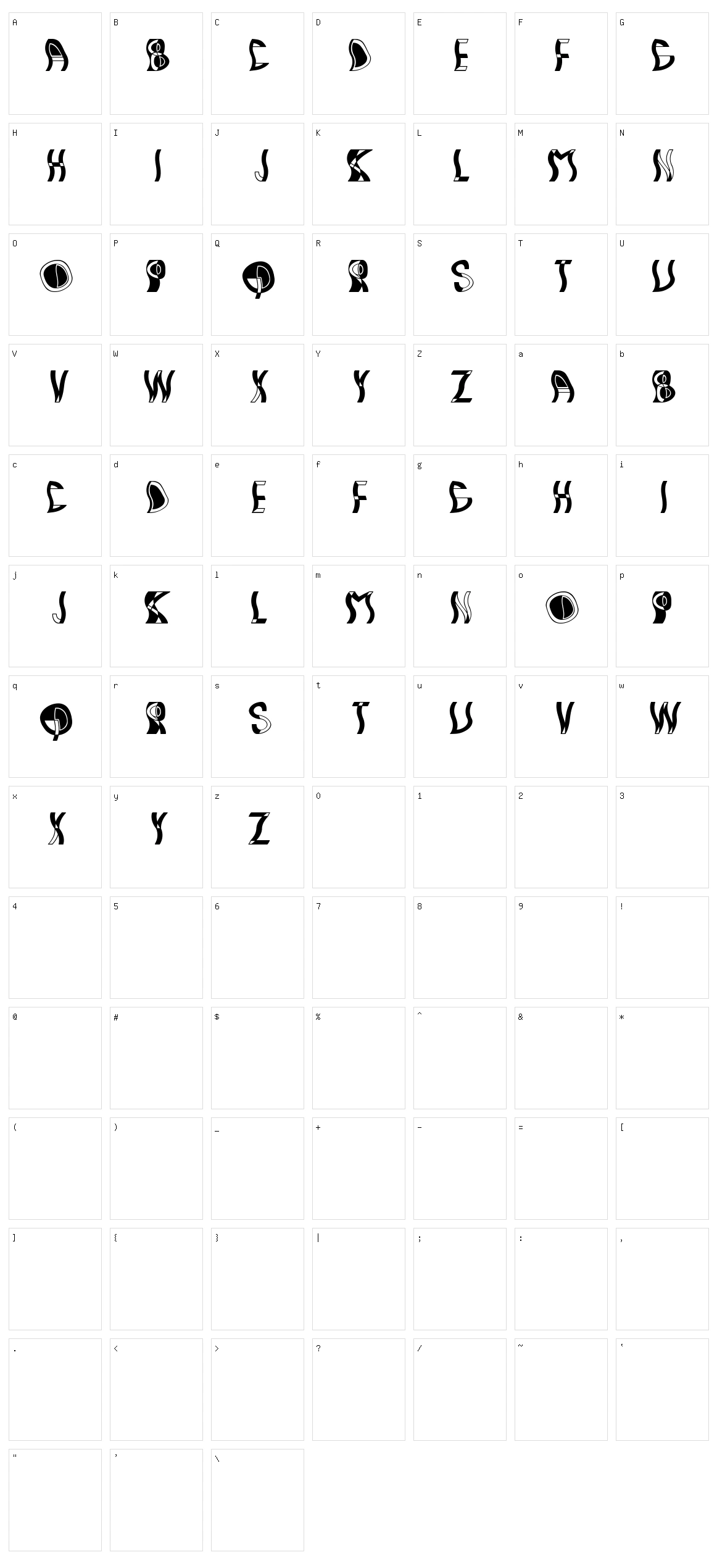 Tirahan Character Set