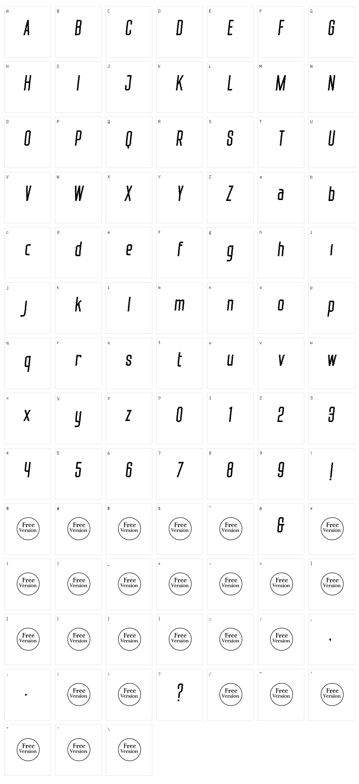 Uncracked Character Set