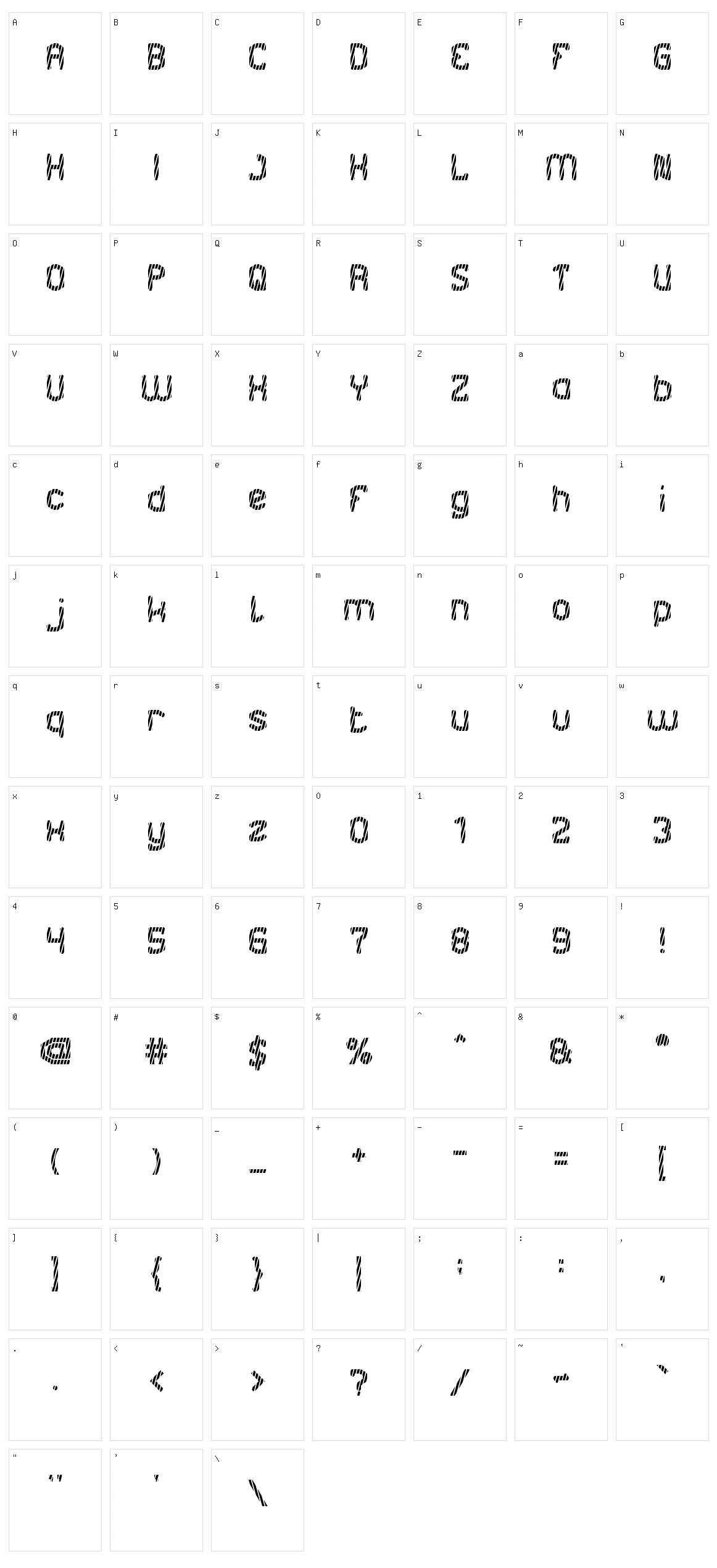 Underground 2 Character Set