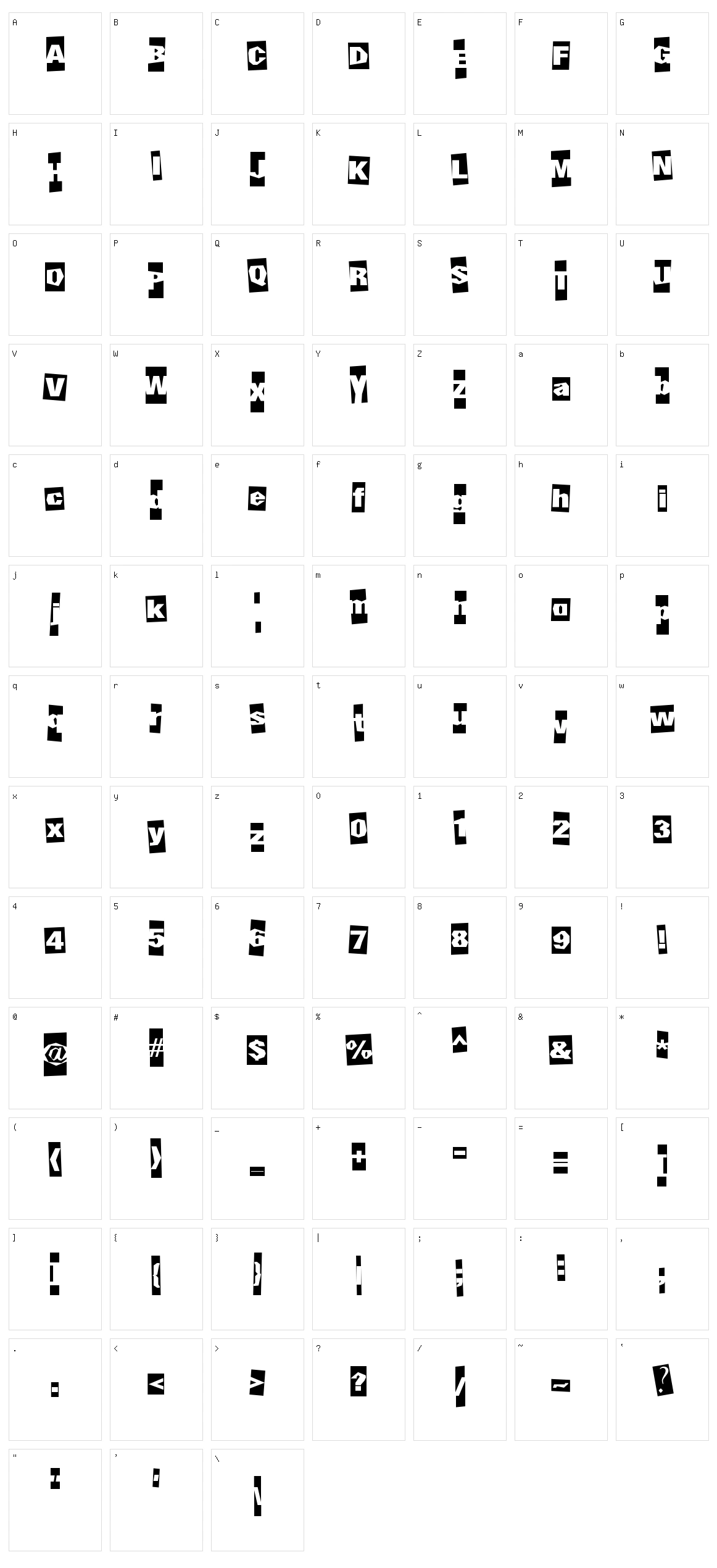 Underground Event Character Set