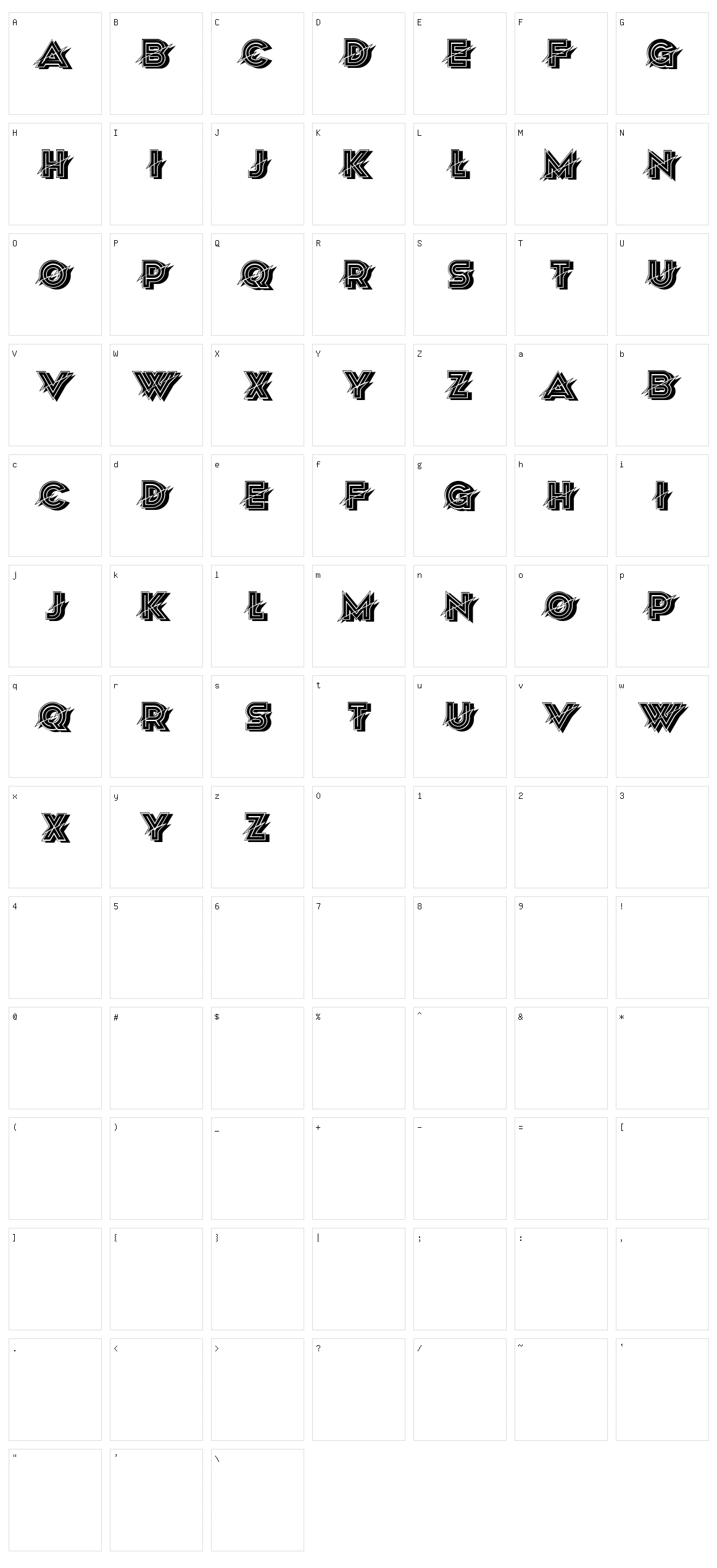 Unordentlich Character Set