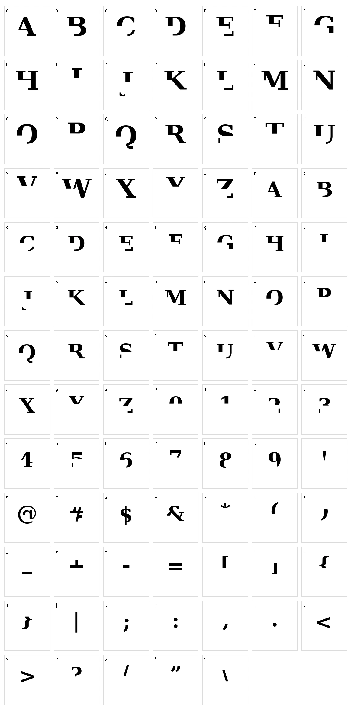 Veru Serif Character Set
