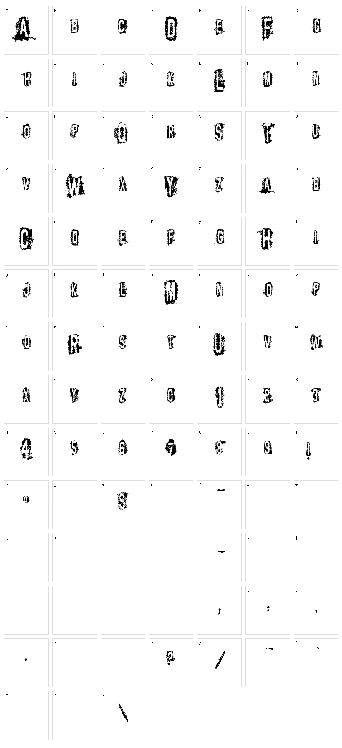 VTKS Control Character Set