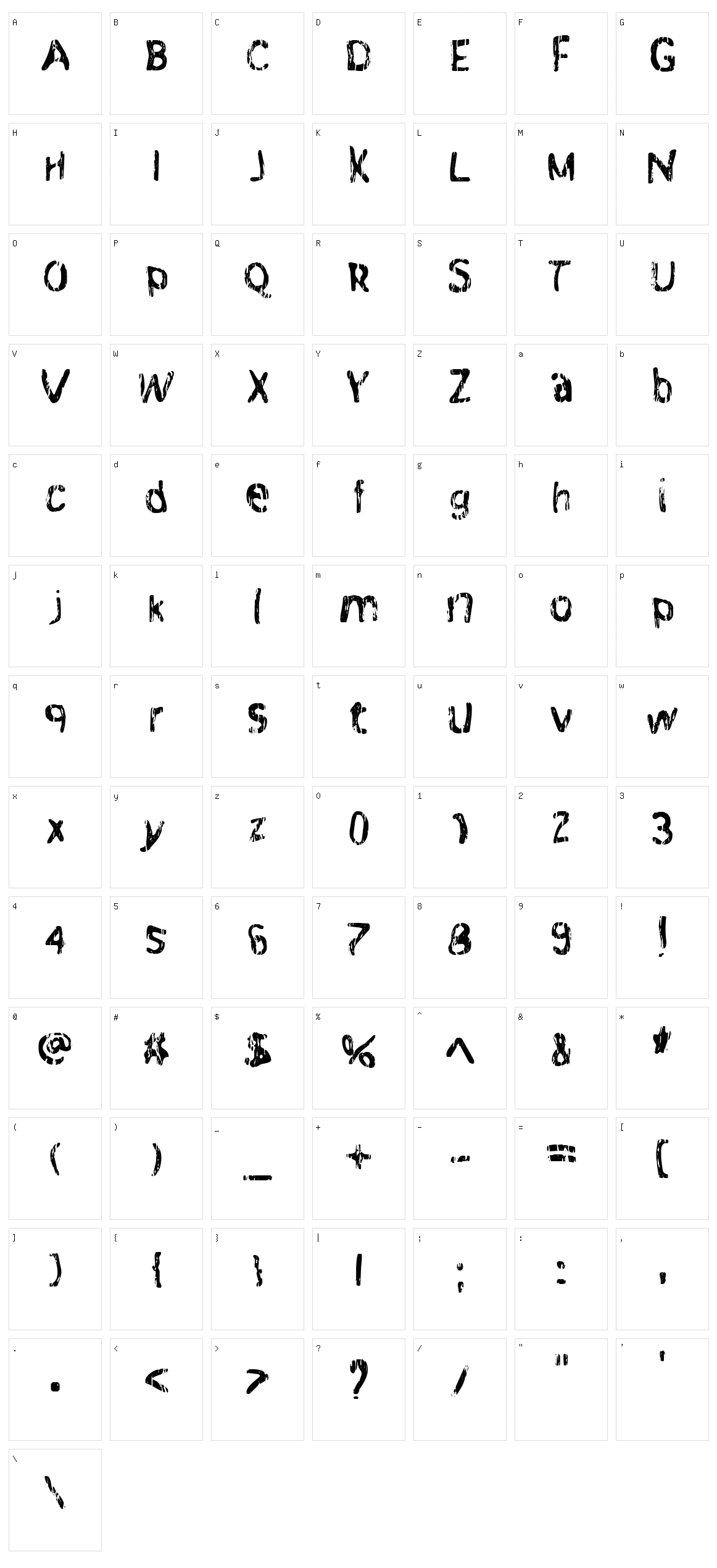 Warpspeed 9 Character Set
