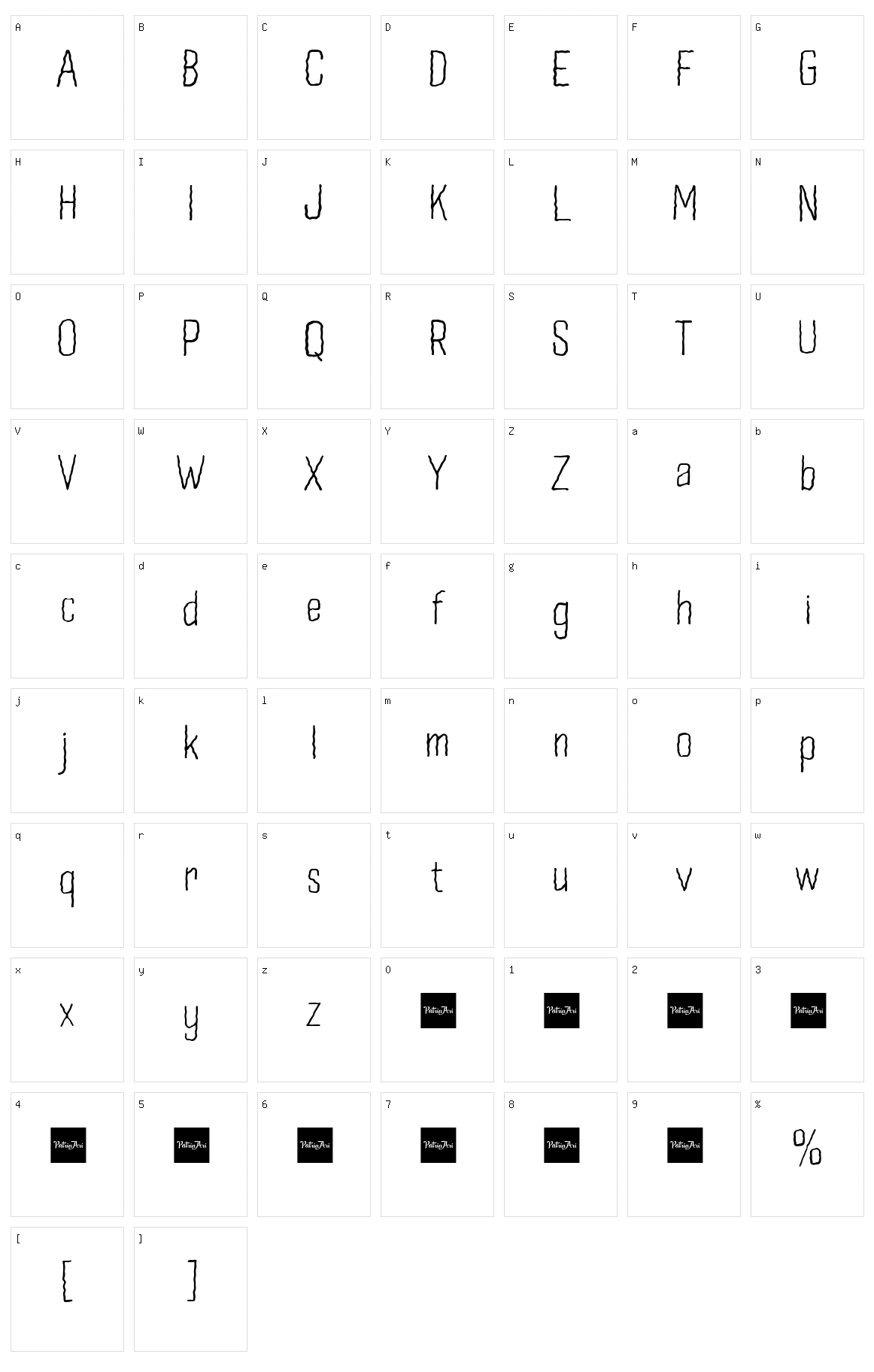 Wavy Lines Character Set