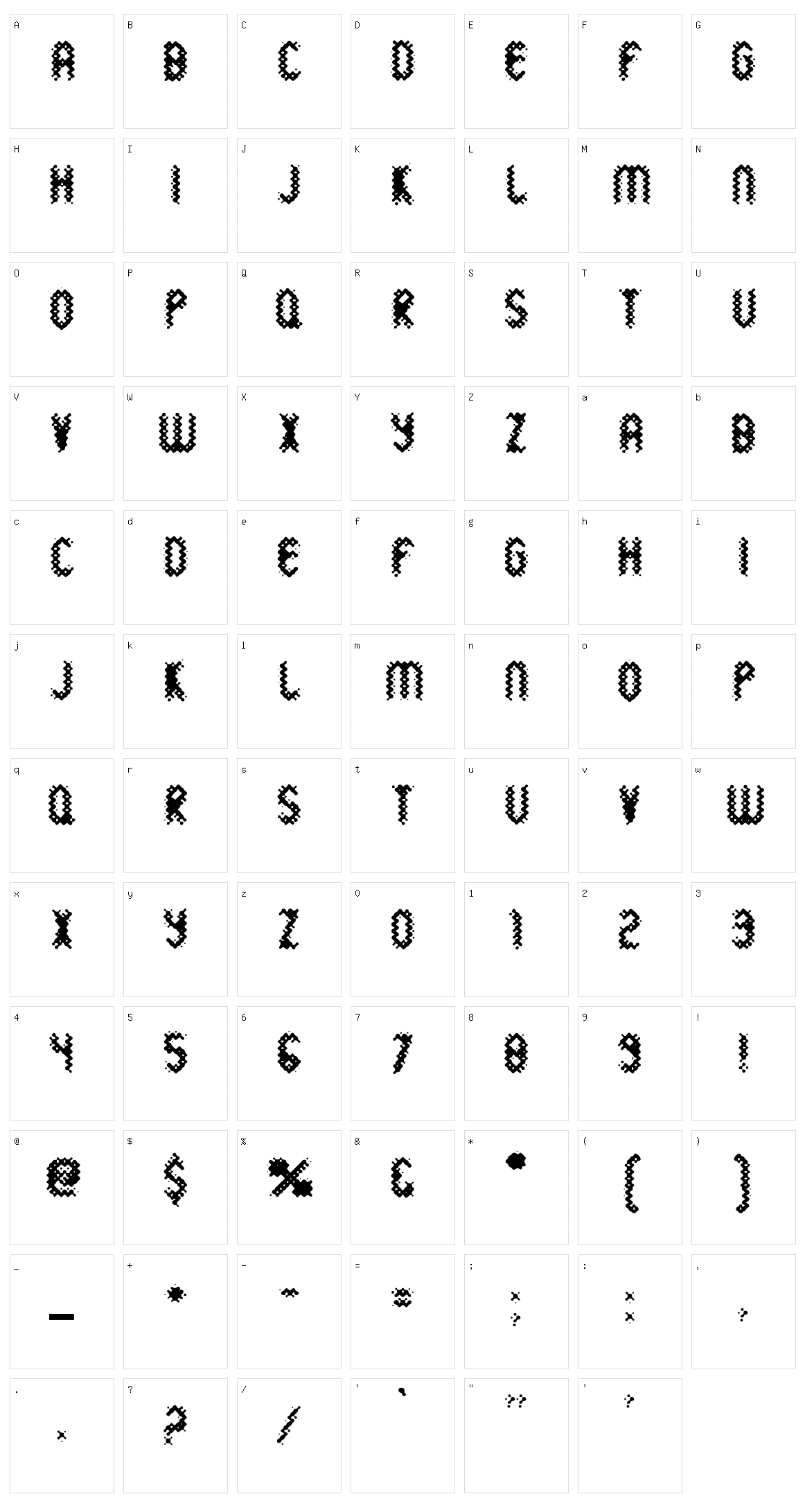 Wild Sewerage Character Set