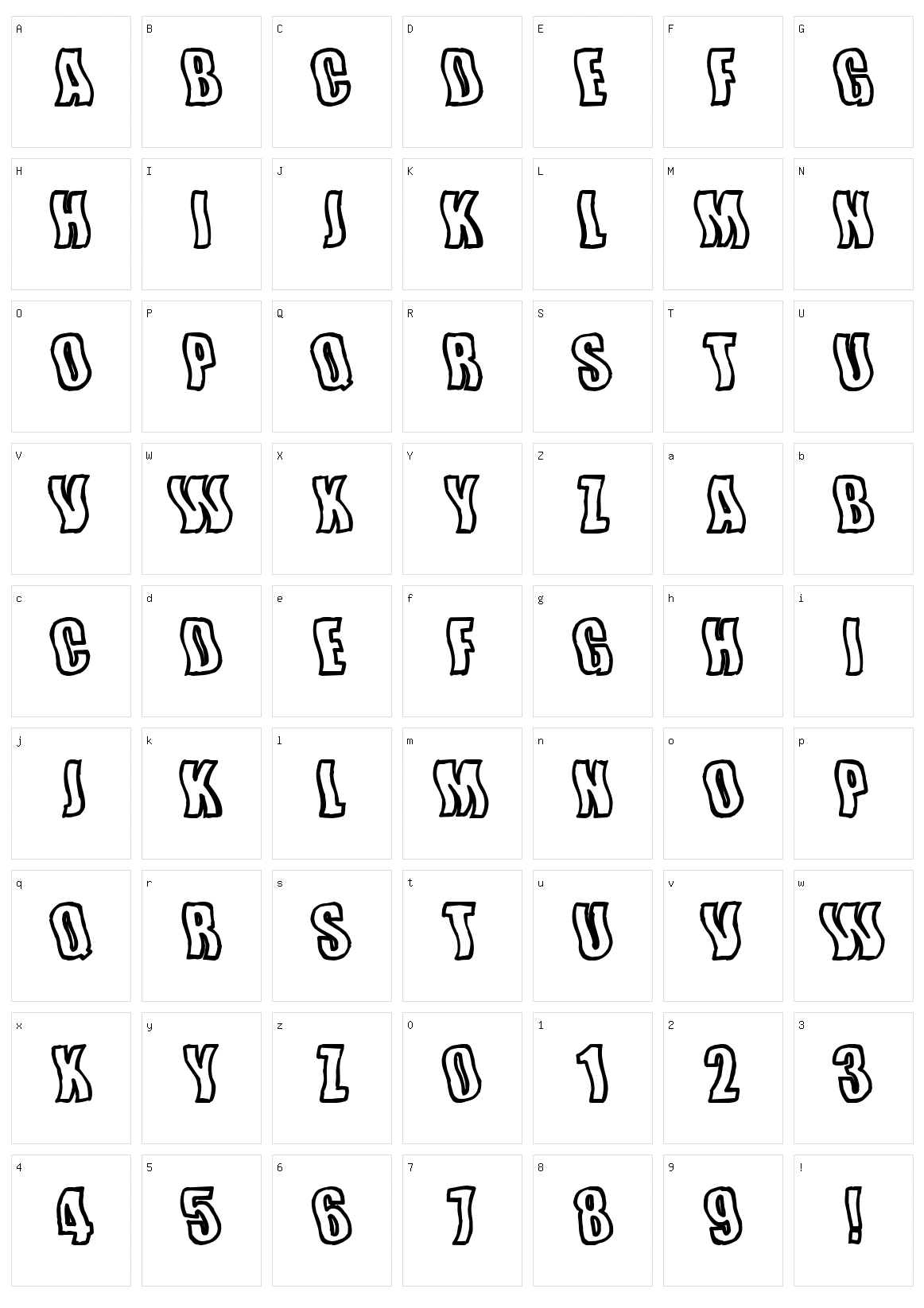 Wishful Waves Character Set