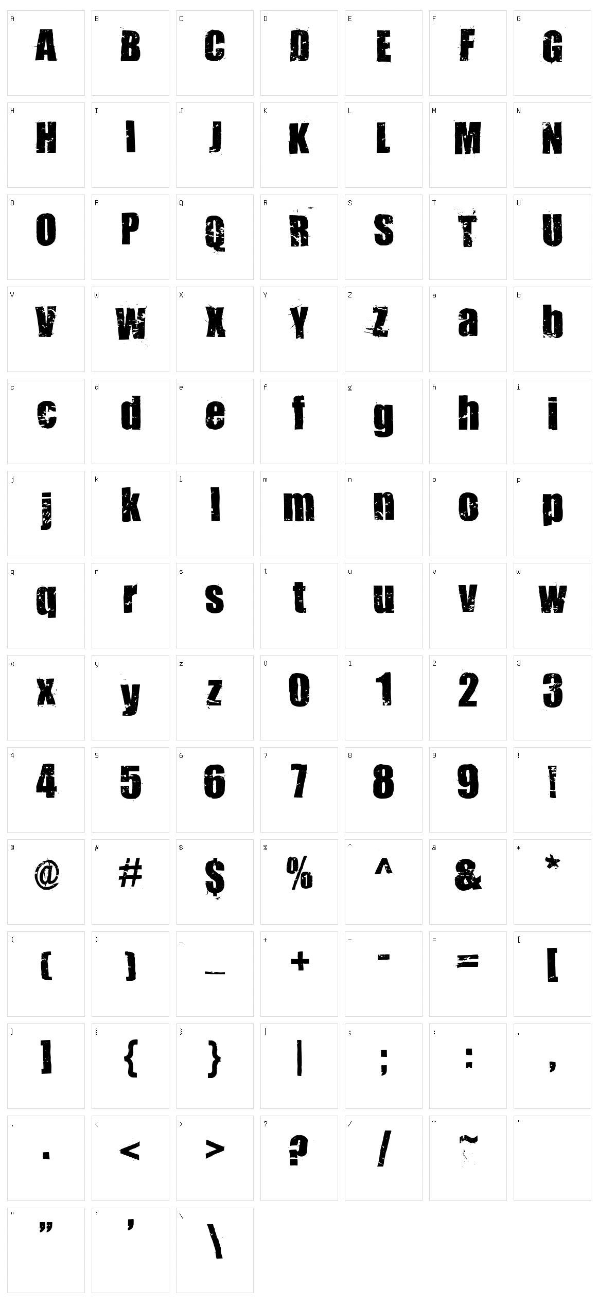 321 Impact Character Set