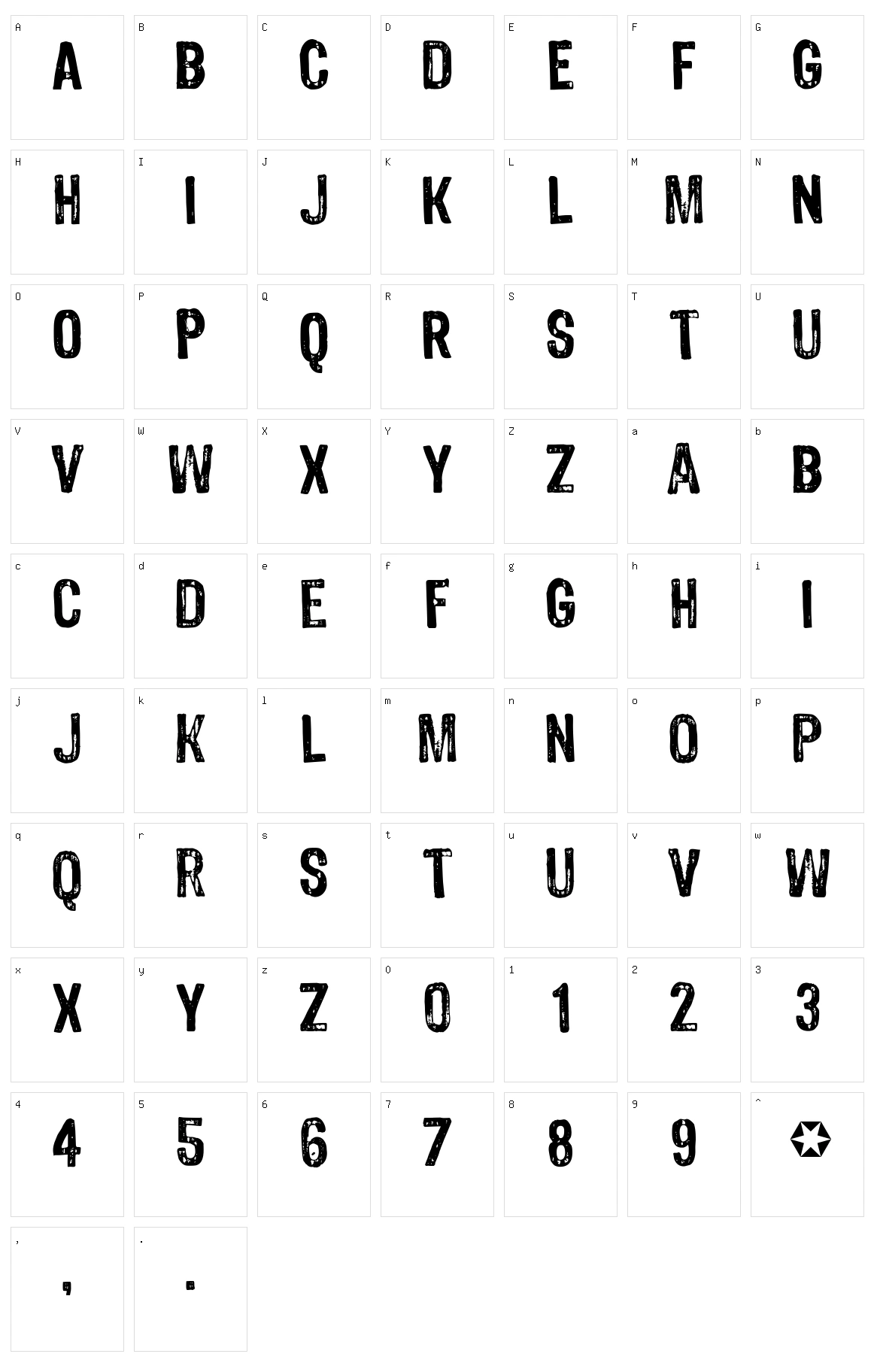 4990810 Character Set