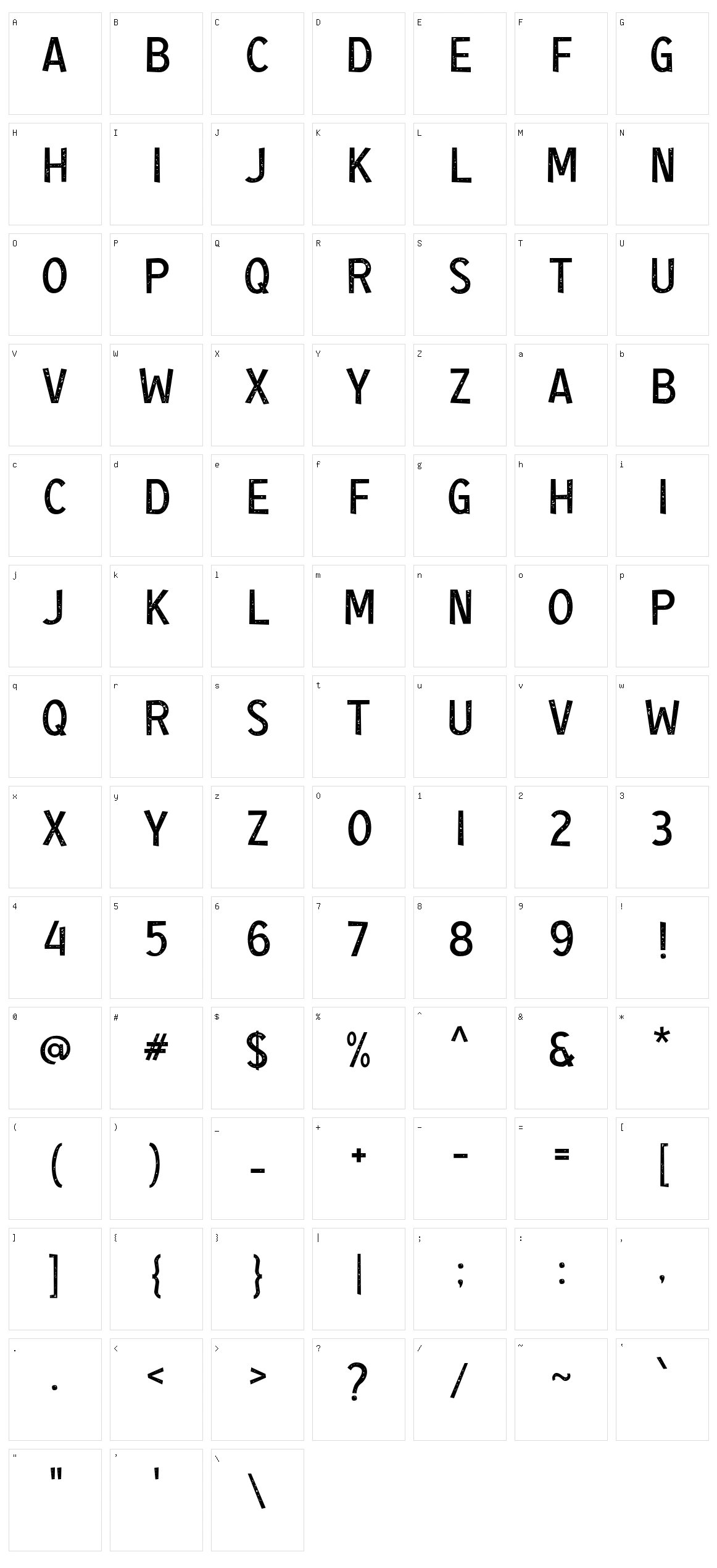 a Ambang Resesi Character Set
