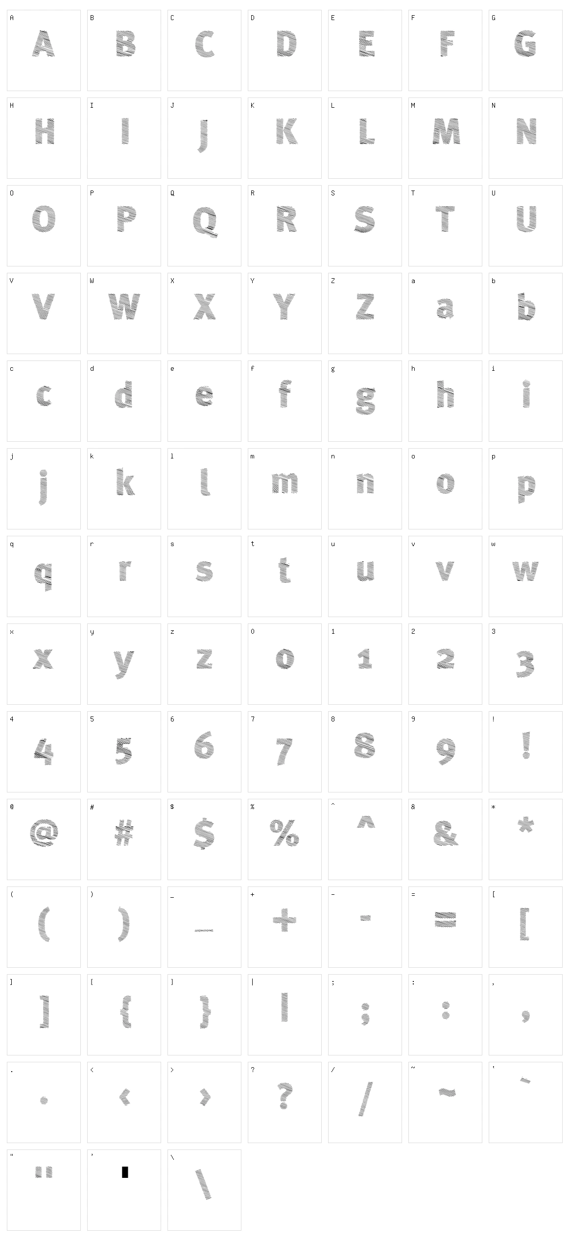 A Bebedera Character Set