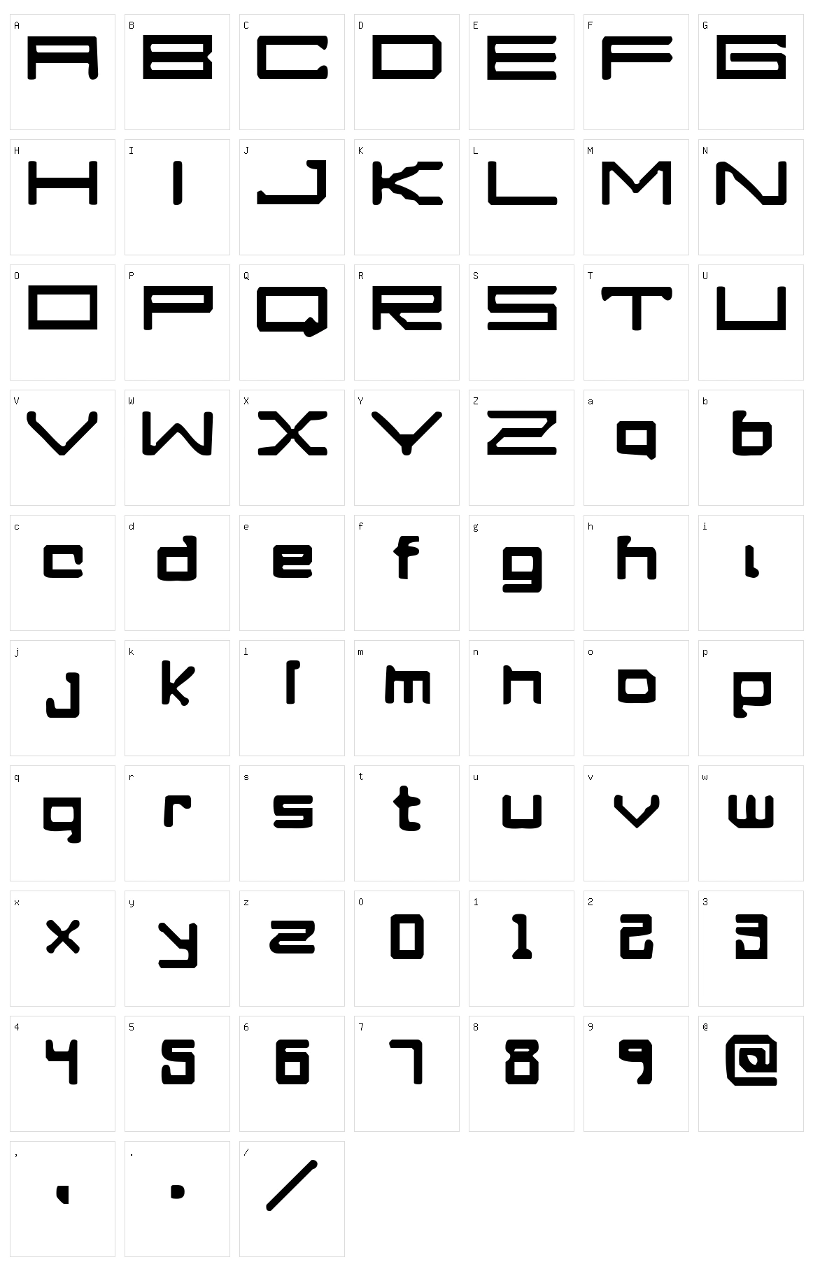 A Perfect Drowning Character Set