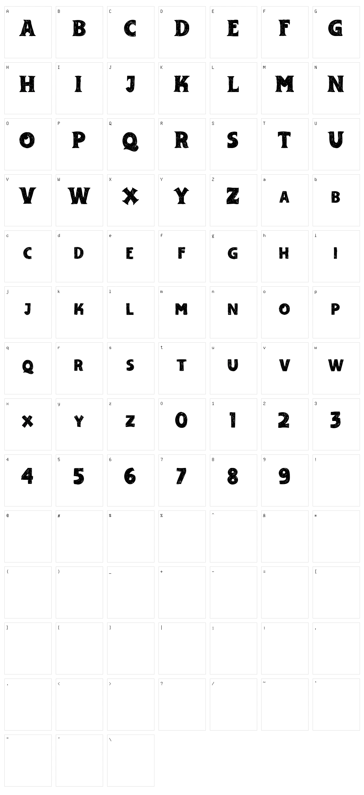 Adelard Character Set