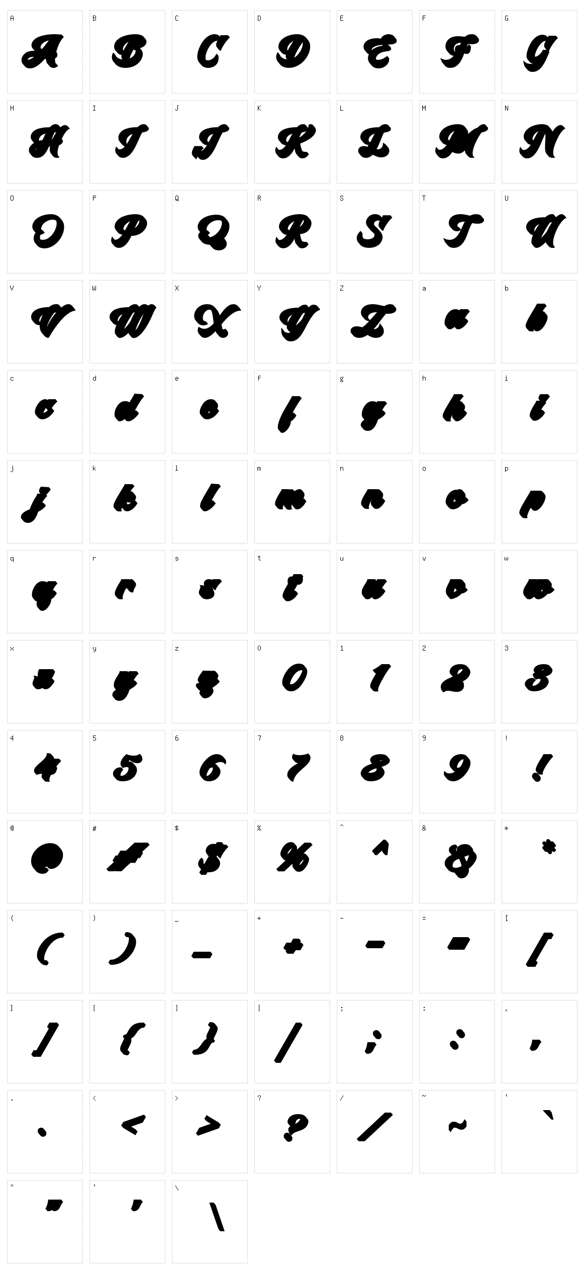 Black Stars Character Set