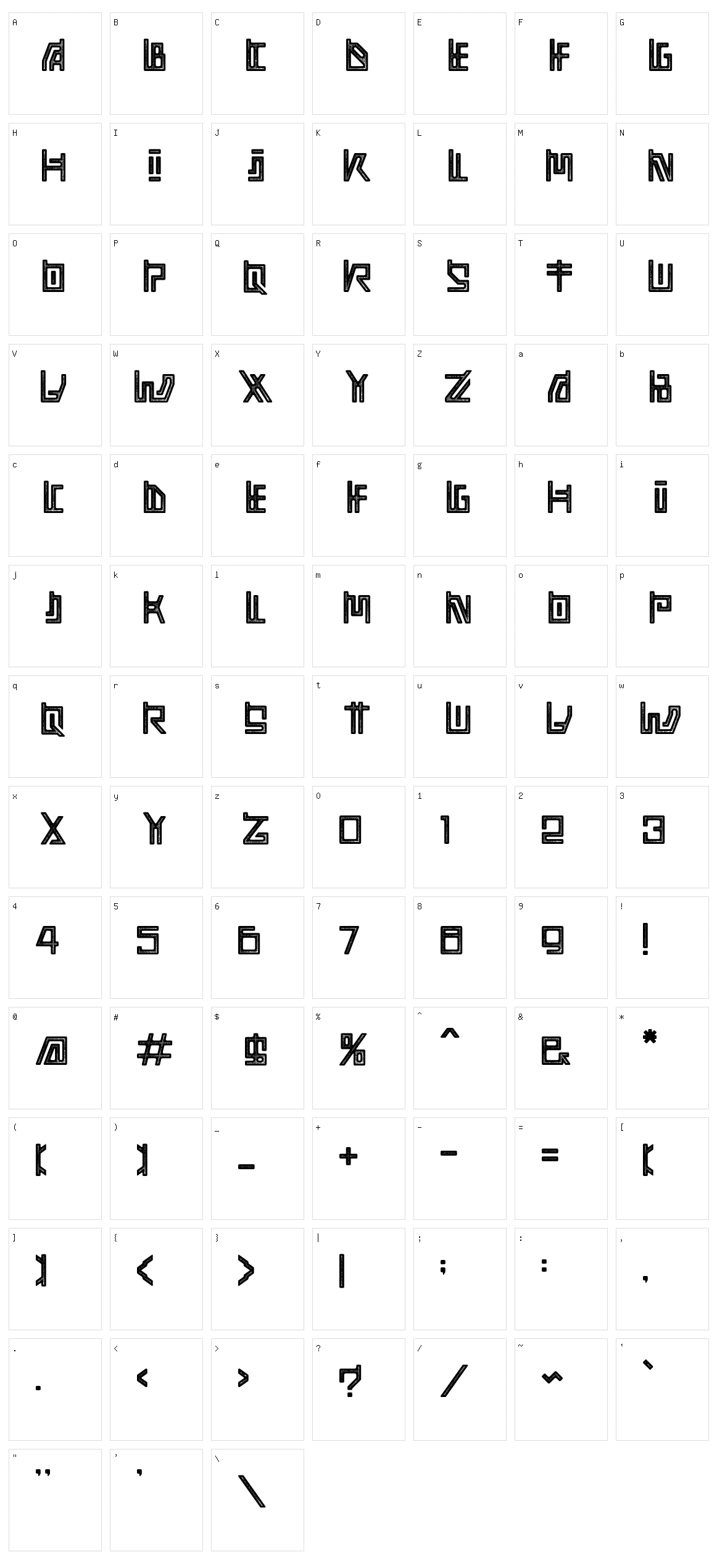 Adine Character Set